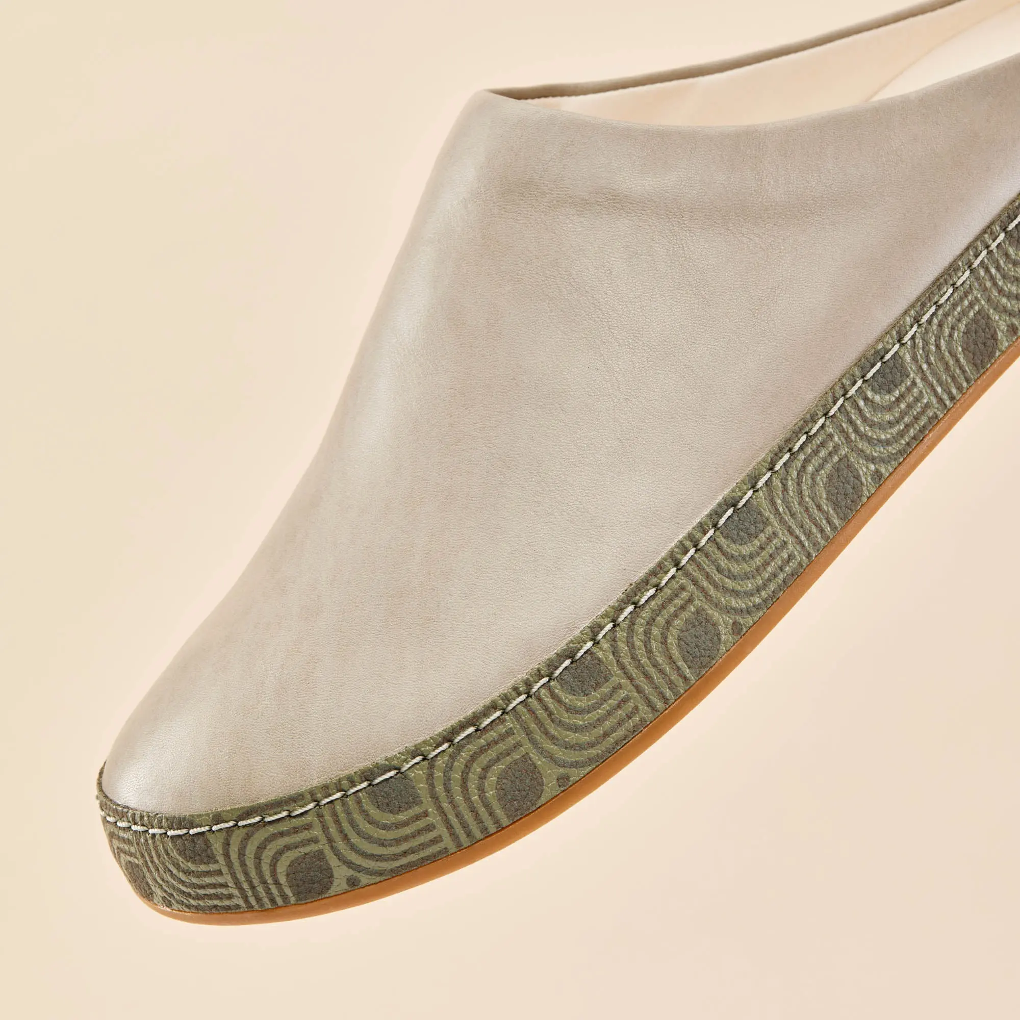 H mani Men's Leather Mules - Mist - Image 3