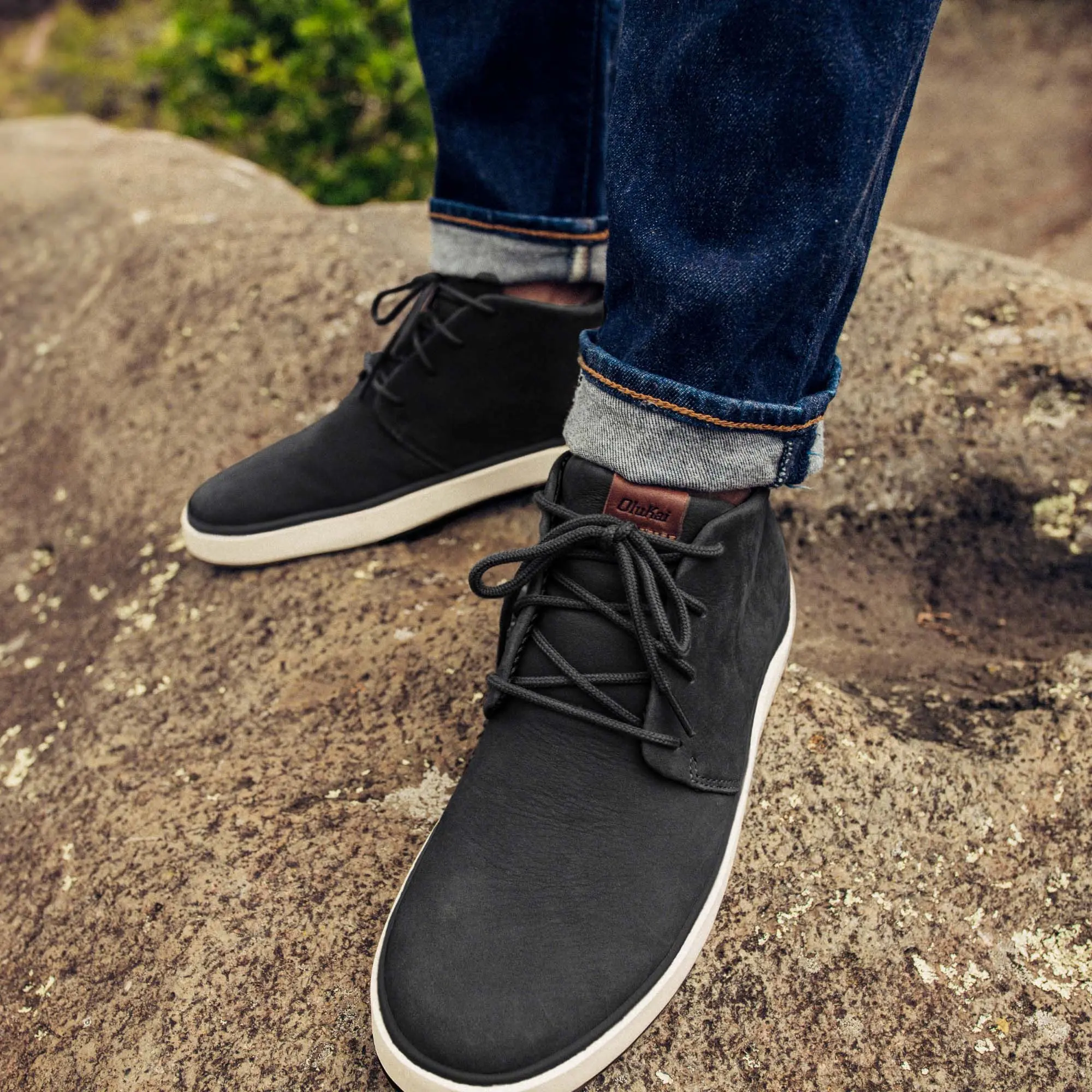 Papaku 'Ili Men's Waterproof Leather Boots- Black - Image 3