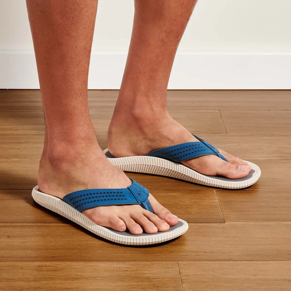 Ulele Men's Beach Sandals - Slate Blue / Charcoal - Image 3