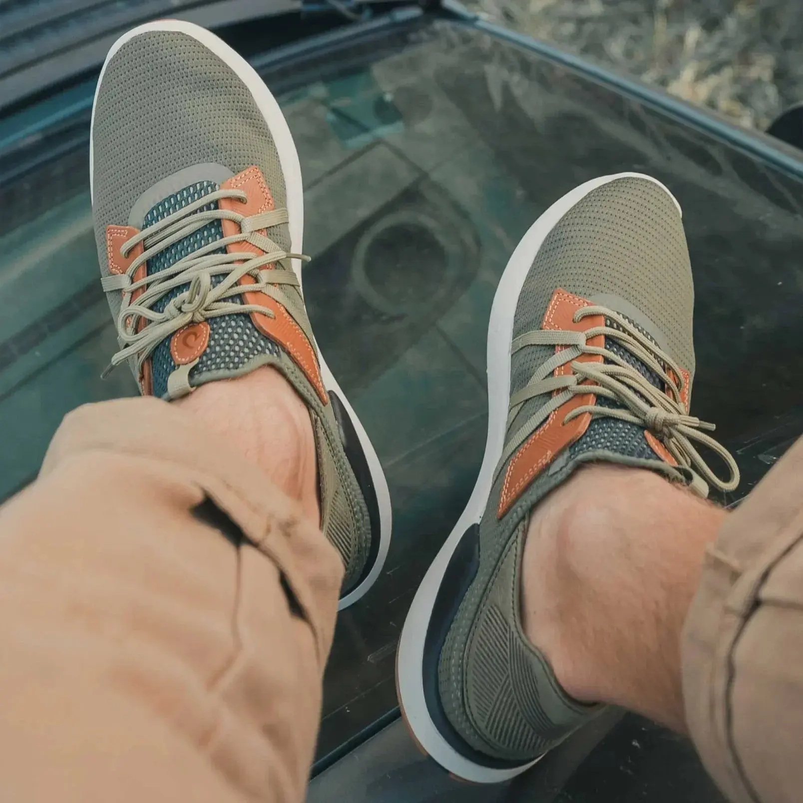 Mio L Men's Athletic Shoes - Hunter / Lava Rock - Image 5