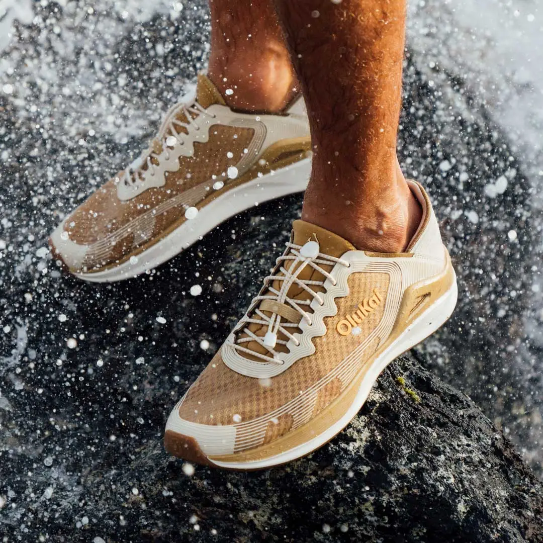 'Ahi Men's Water Boat Shoes - Tan / Tapa - Image 7
