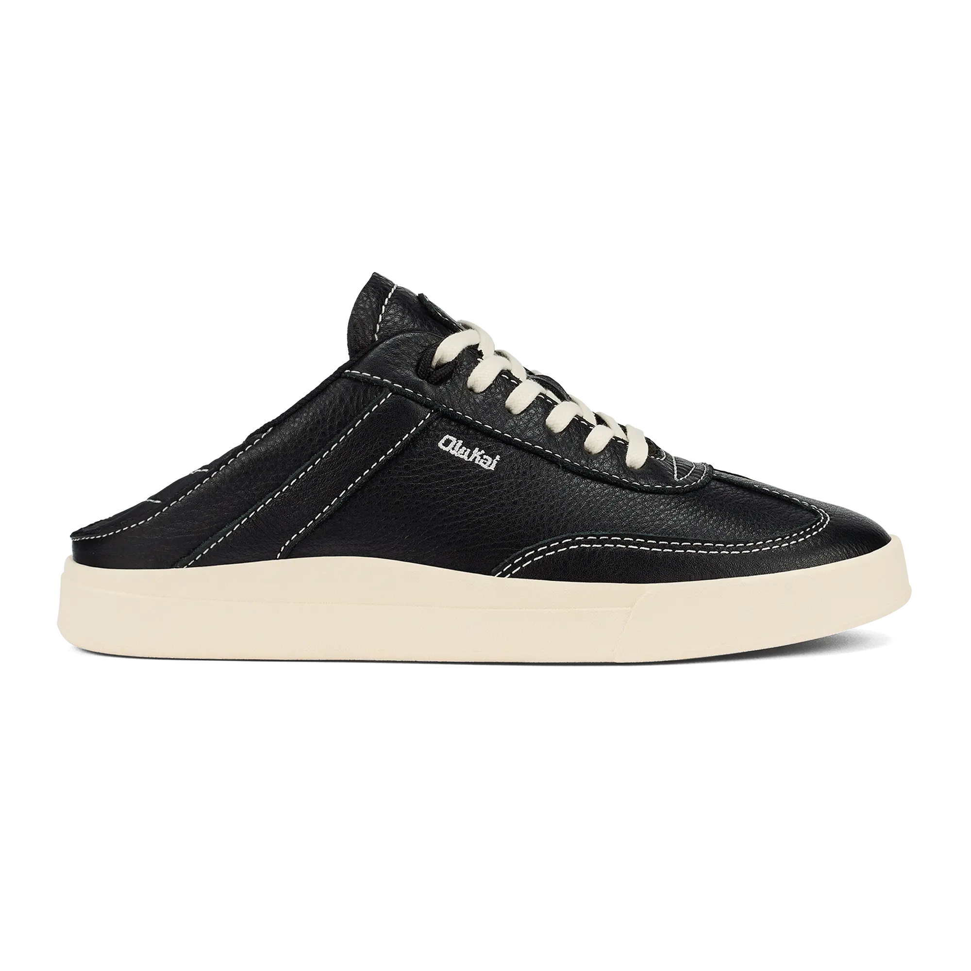 Ha 'upu Women's Leather Sneakers - Onyx - Image 4