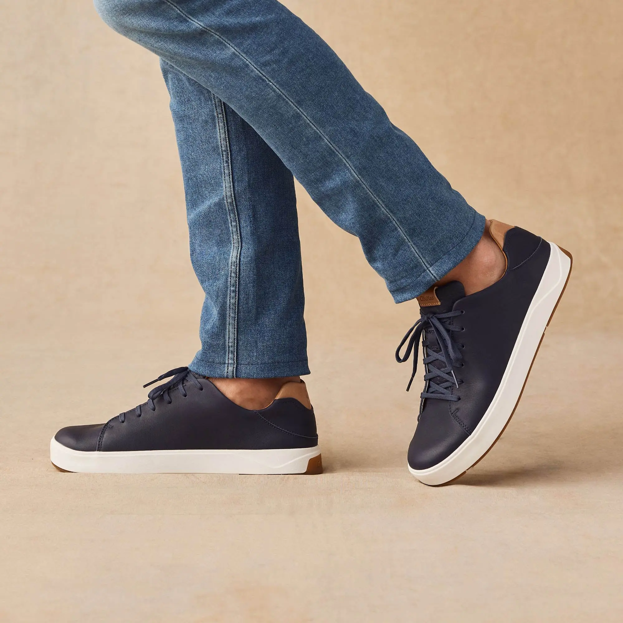 Lae'ahi L 'Ili Men's Leather Sneakers - Trench Blue - Image 7