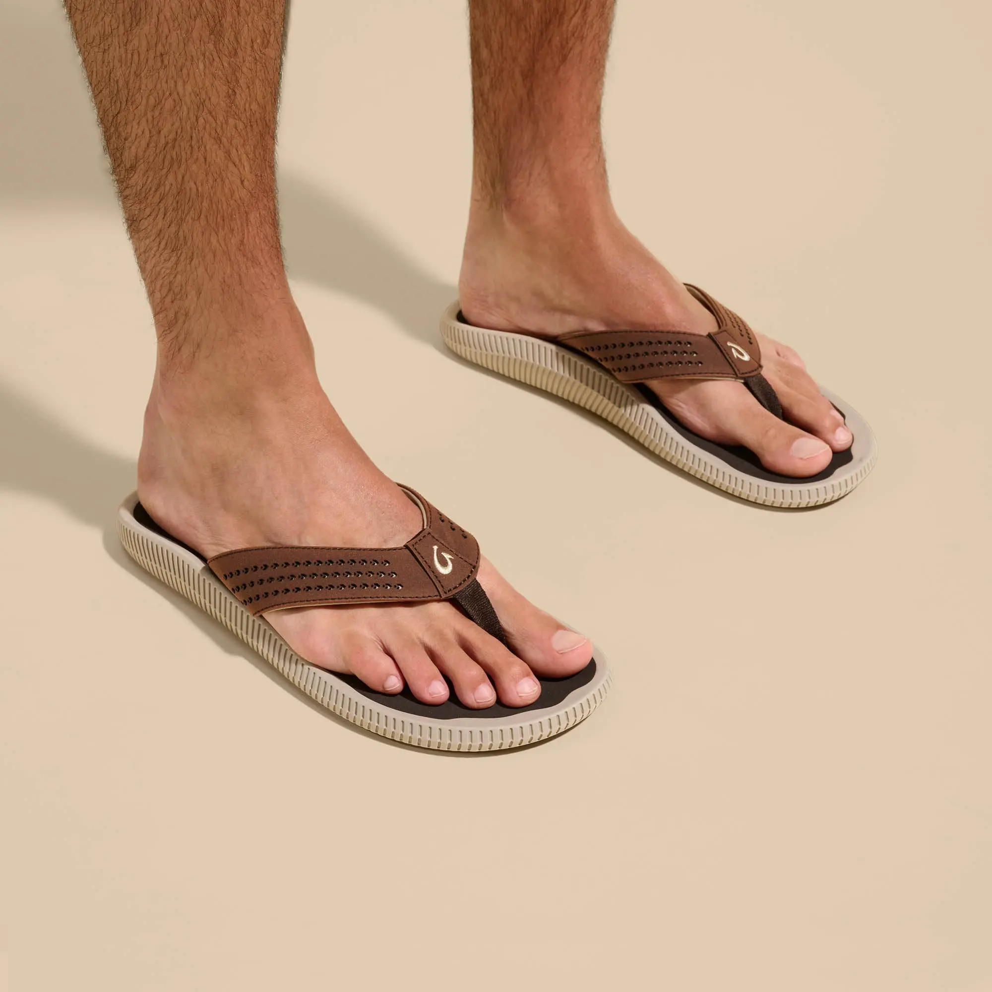 Ulele Men's Water-Ready Beach Sandals - Dark Wood - Image 2