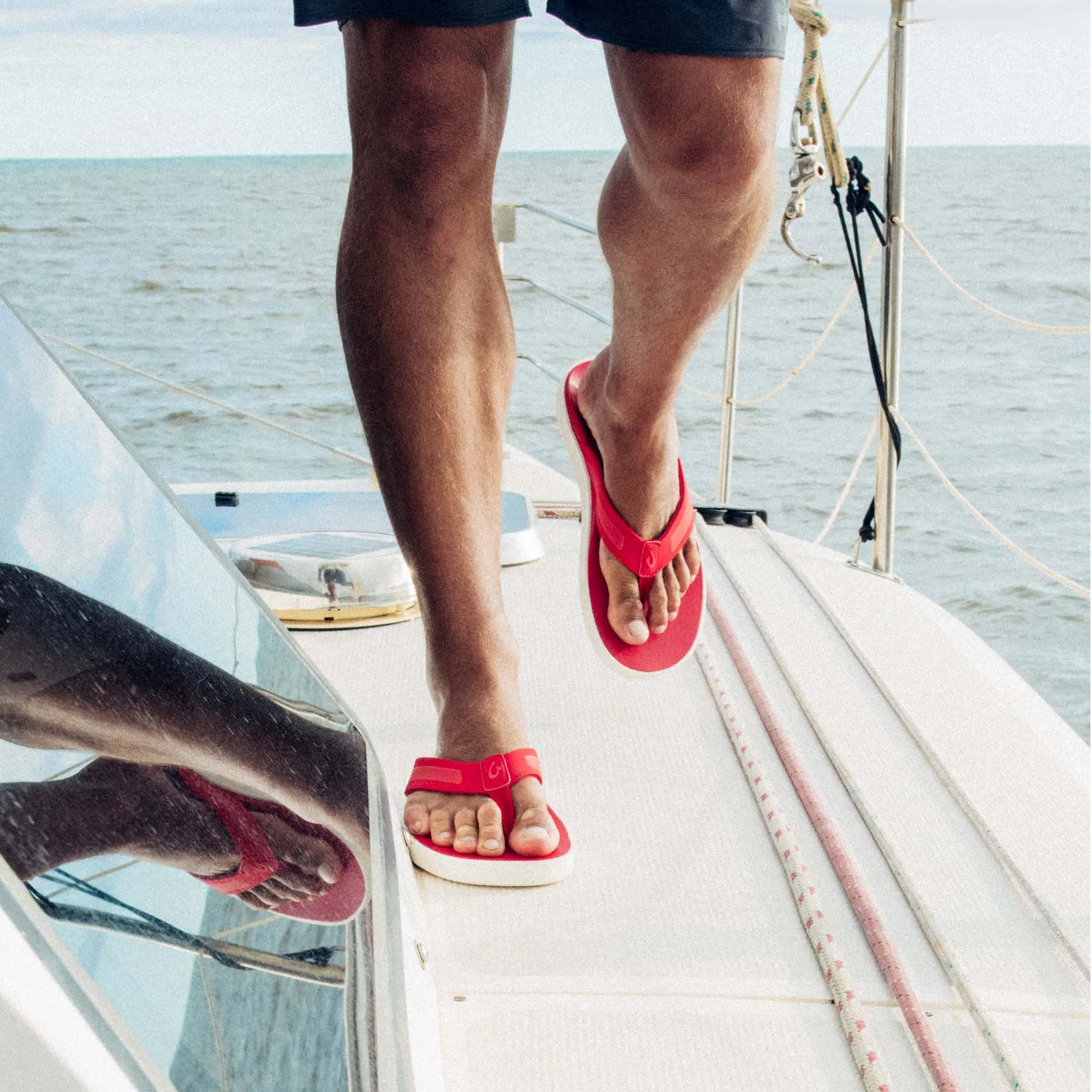 Leeward Men's Water Ready Beach Sandals - Red Lava - Image 2