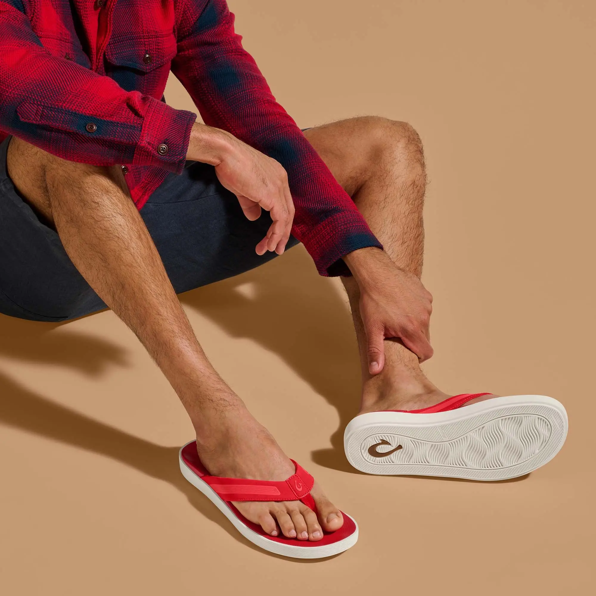 Leeward Men's Water Ready Beach Sandals - Red Lava - Image 5