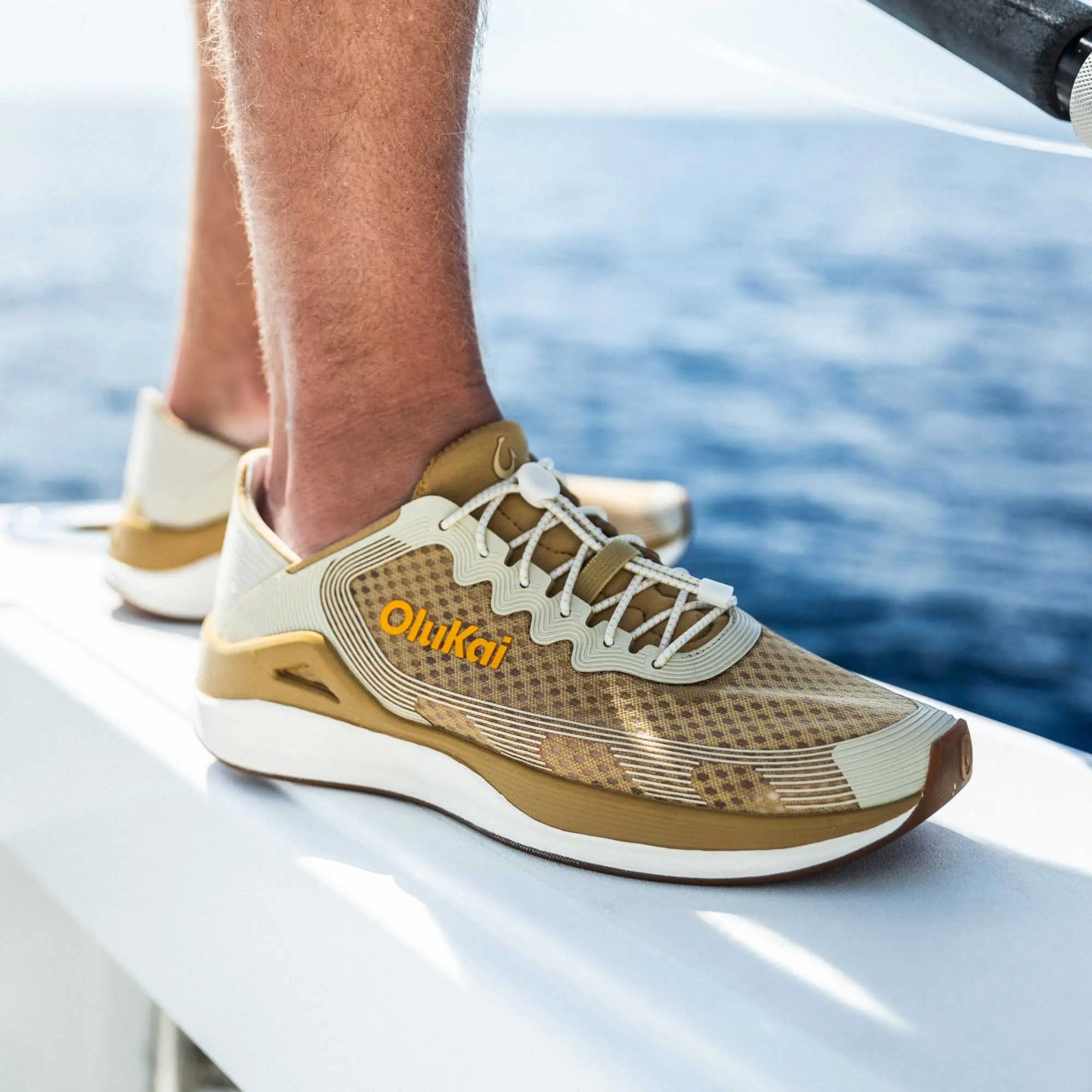 'Ahi Men's Water Boat Shoes - Tan / Tapa - Image 2