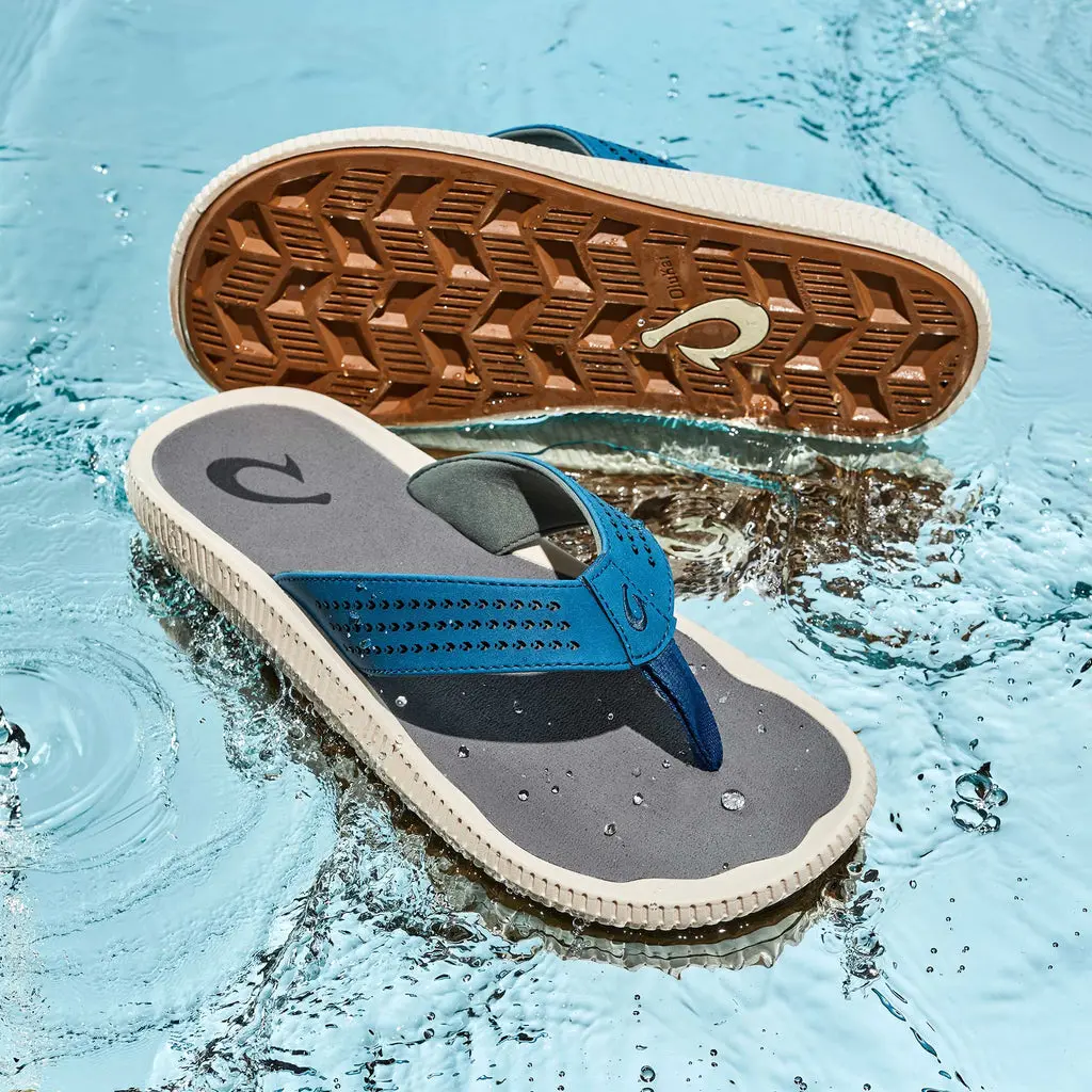 Ulele Men's Beach Sandals - Slate Blue / Charcoal - Image 8
