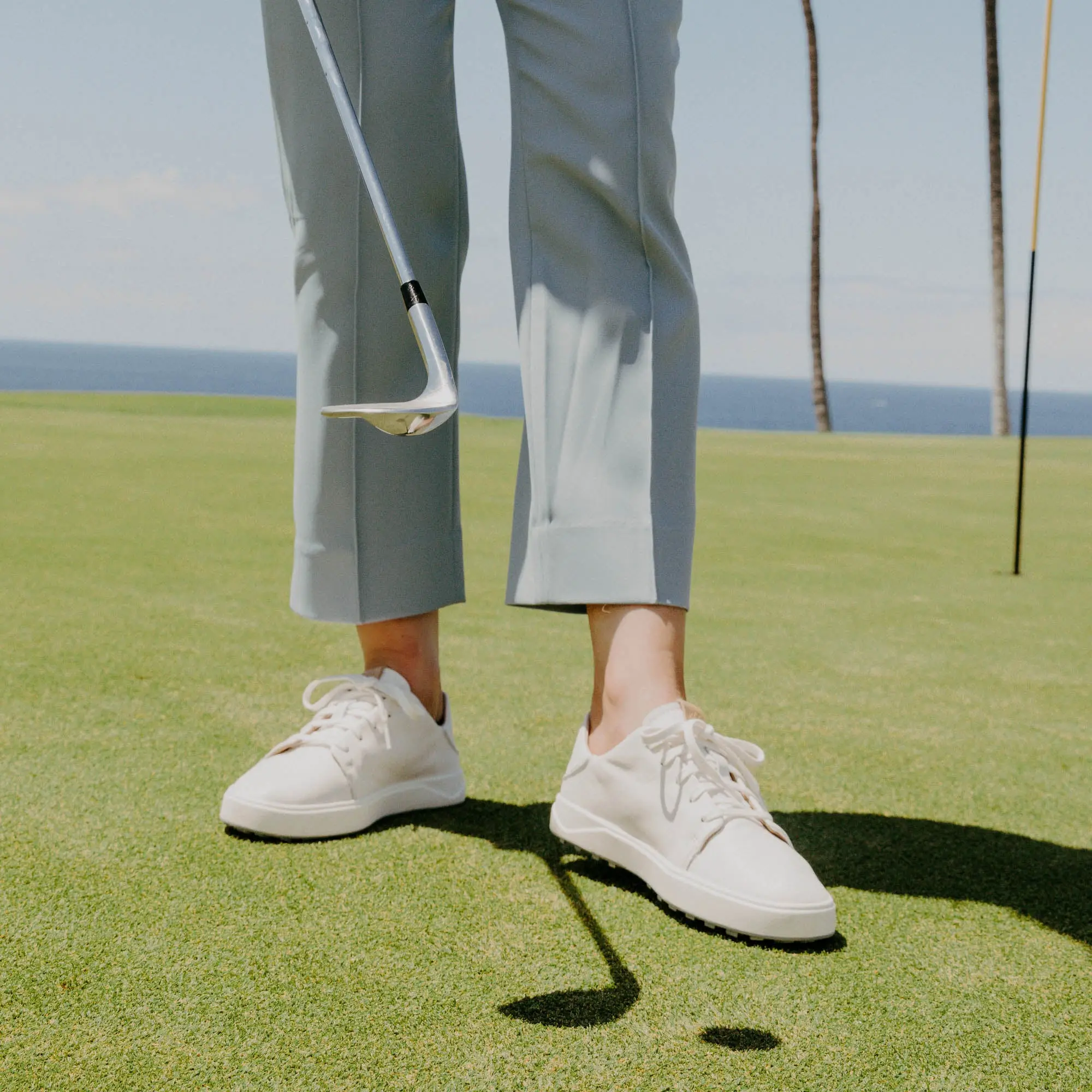 Wailea Women's Waterproof Leather Golf Shoes - White - Image 2
