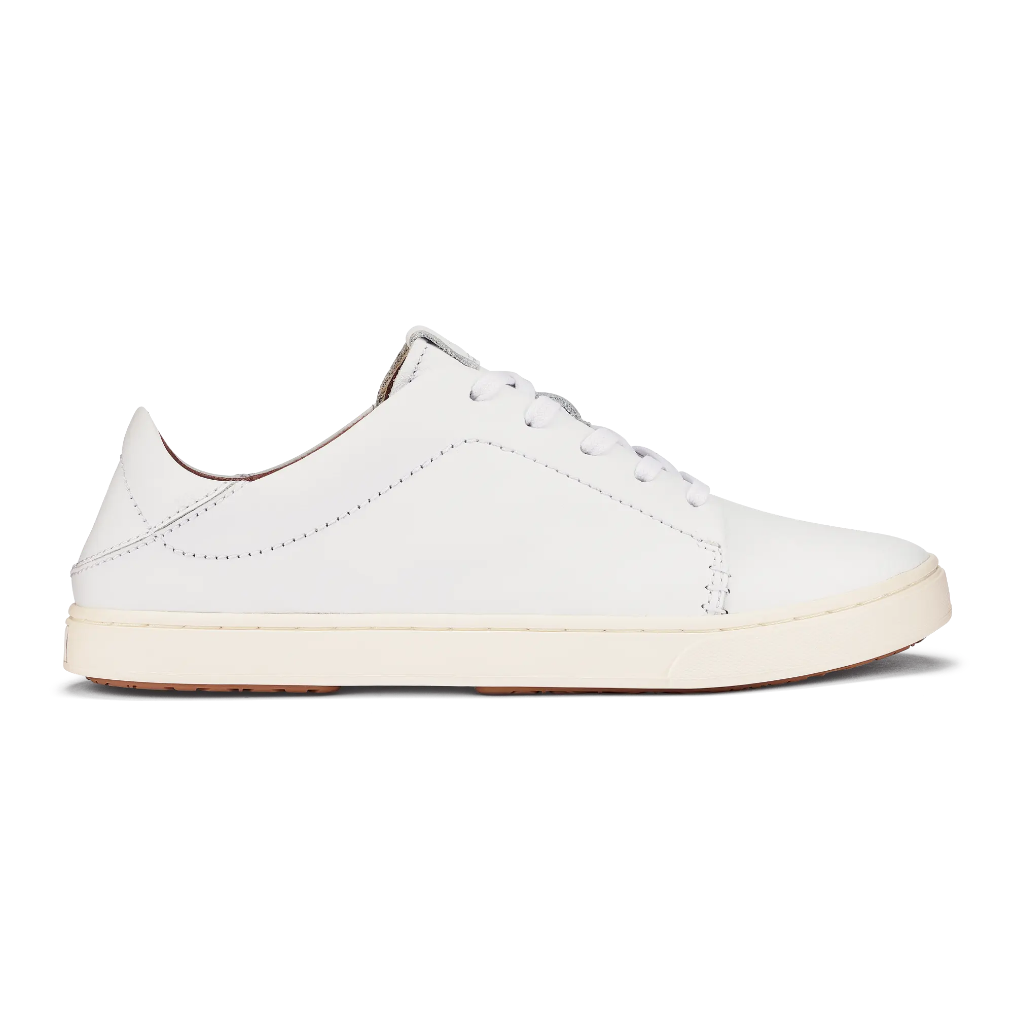 Pehuea L   'Ili Women's Leather Sneakers - White