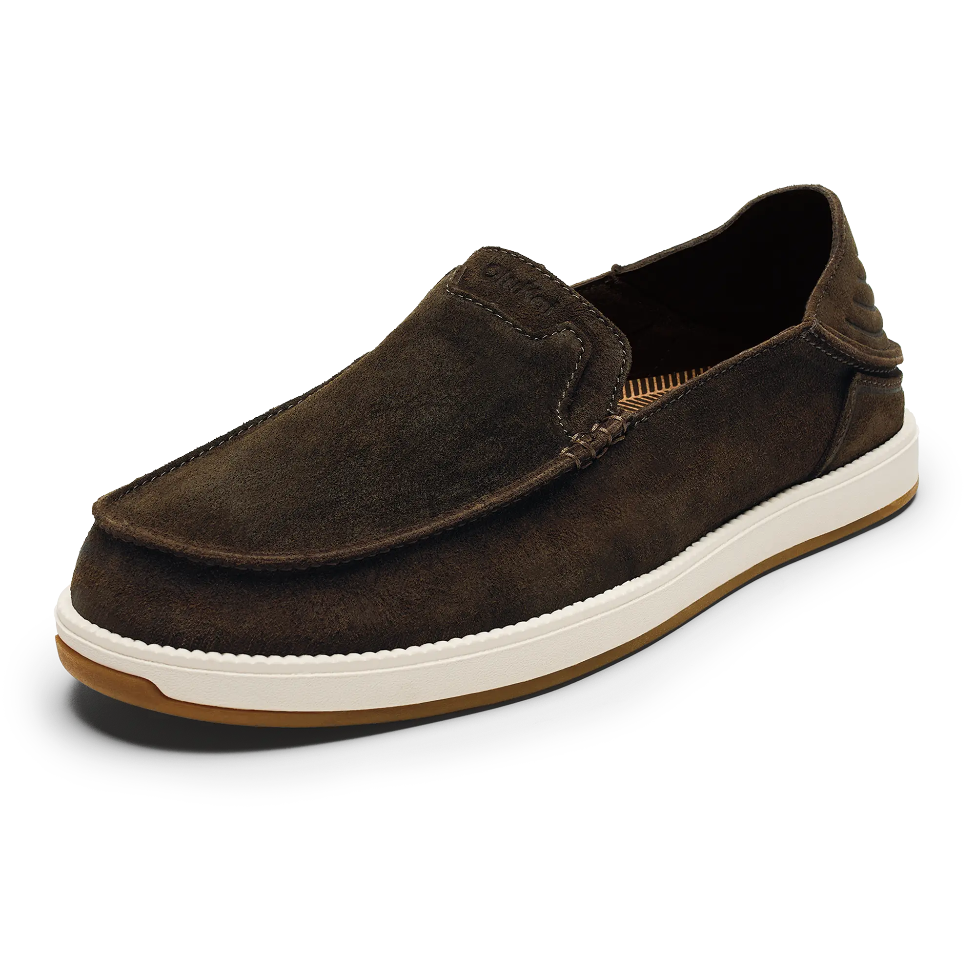 K kaha Nia Men's Suede Slip-On Shoes - Dark Wood - Image 5