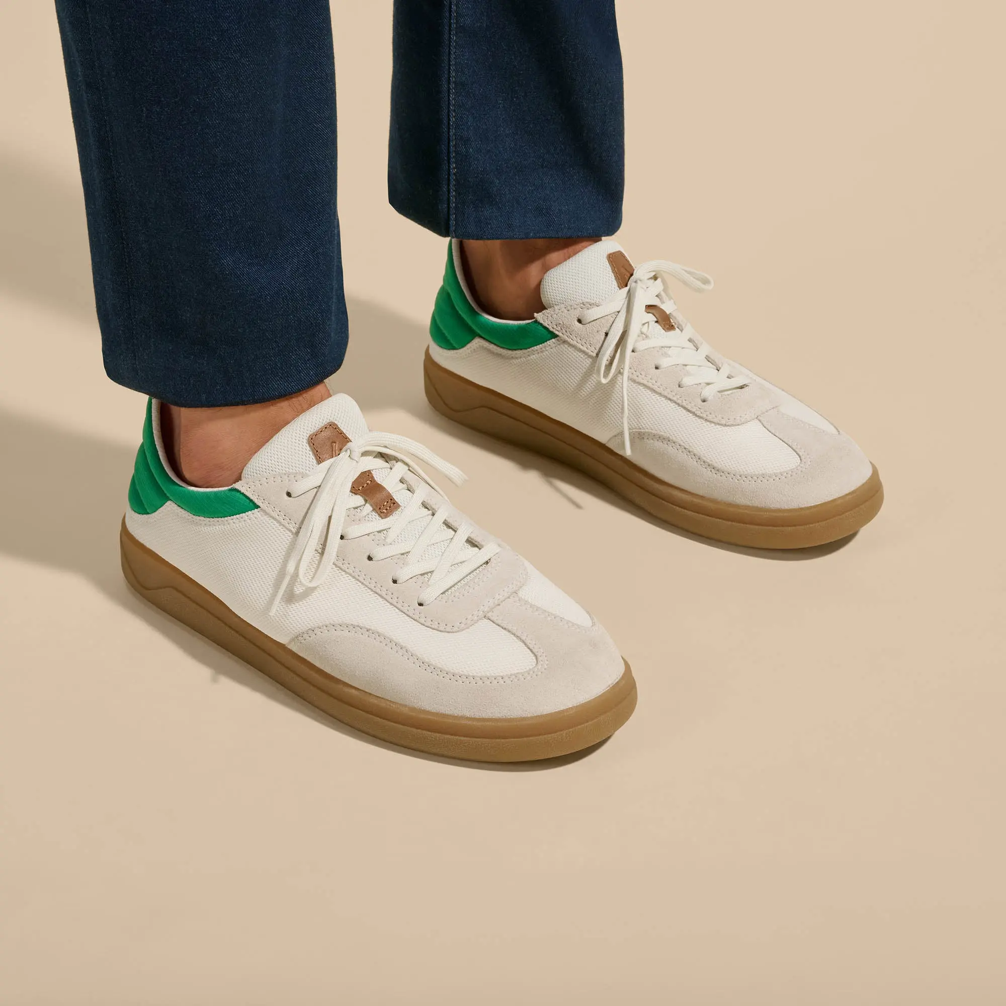 Pu nini Men's Sneaker Shoes - Off White / Bamboo - Image 2
