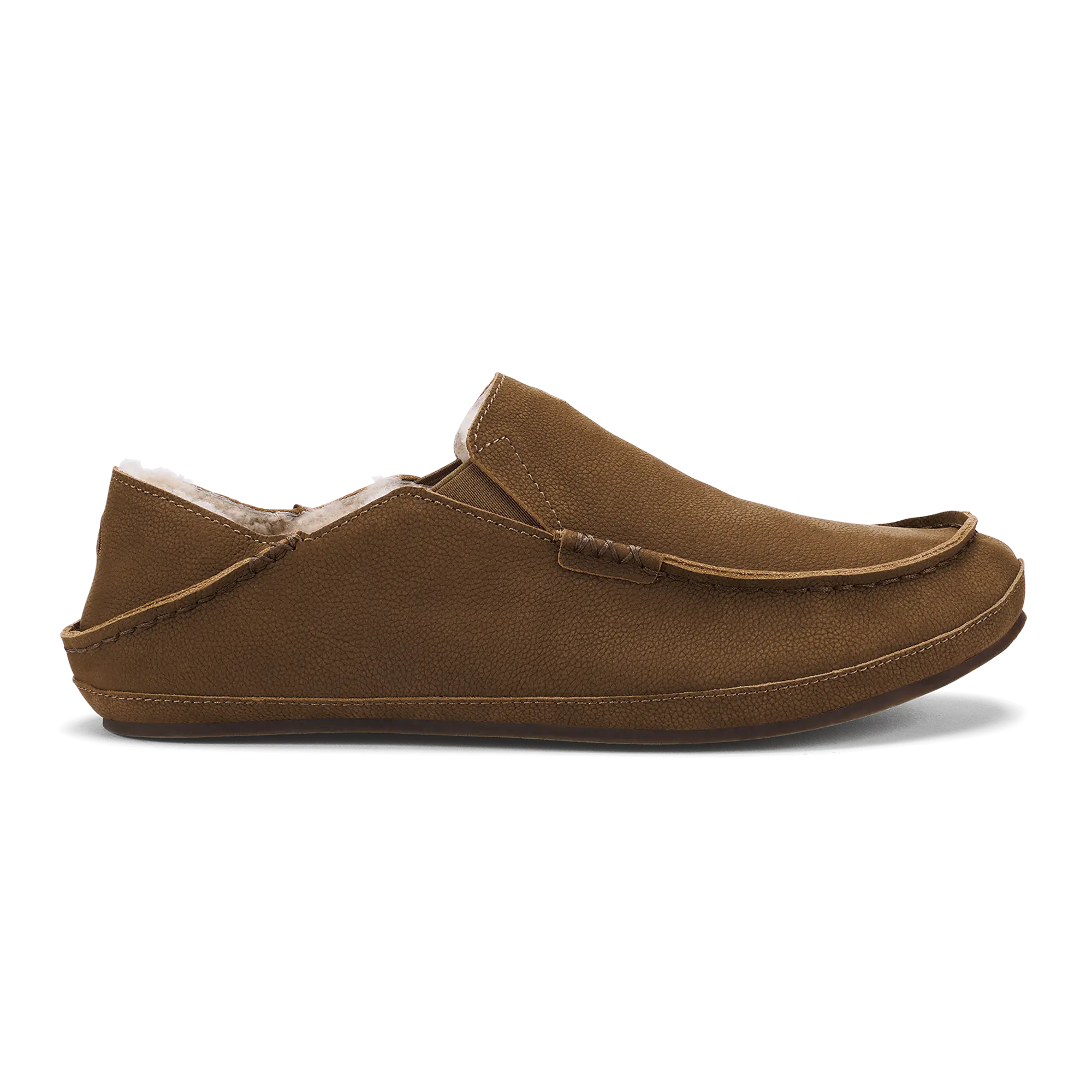 Molo   Men's Leather Slippers - Kona Coffee