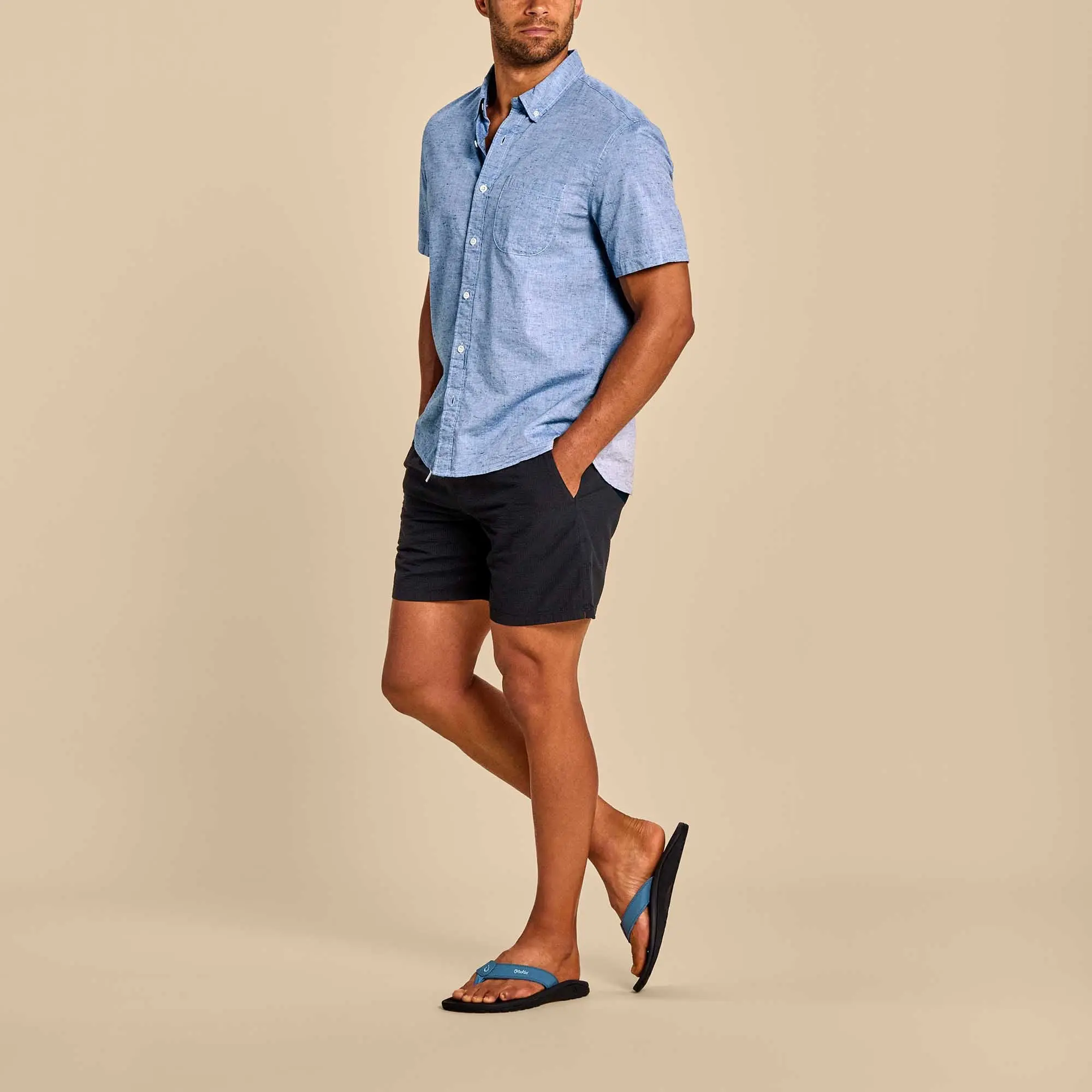 'Ohana Men's Beach Sandals - Vintage Blue / Black - Image 6