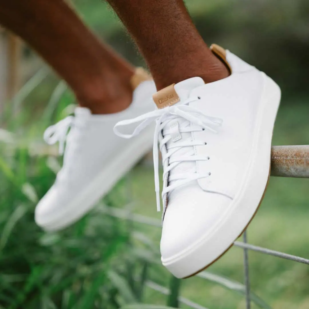 Lae'ahi L 'Ili Men's Leather Sneakers - Bright White - Image 2