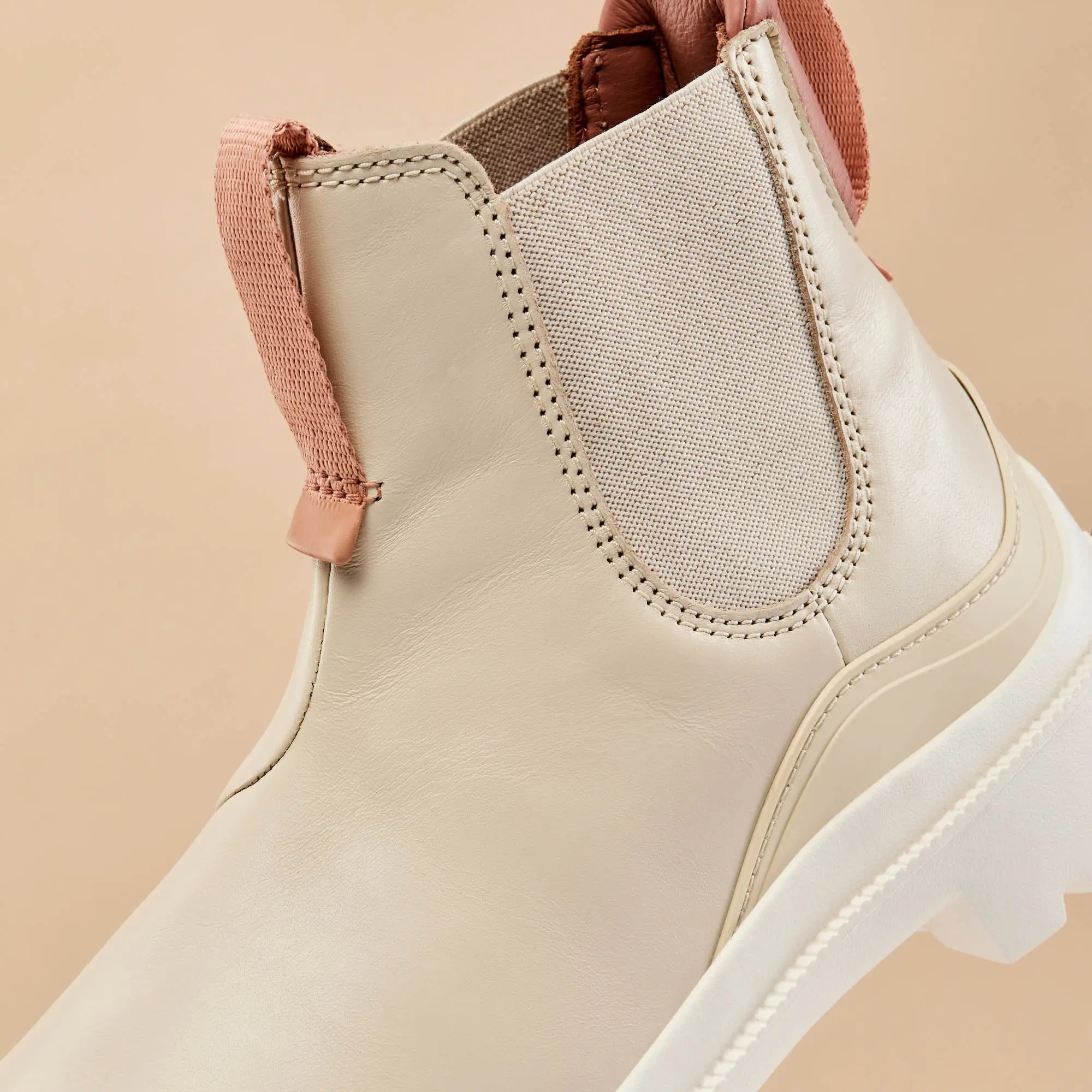Hehi Women's Waterproof Leather Booties - Tapa / Cork - Image 3