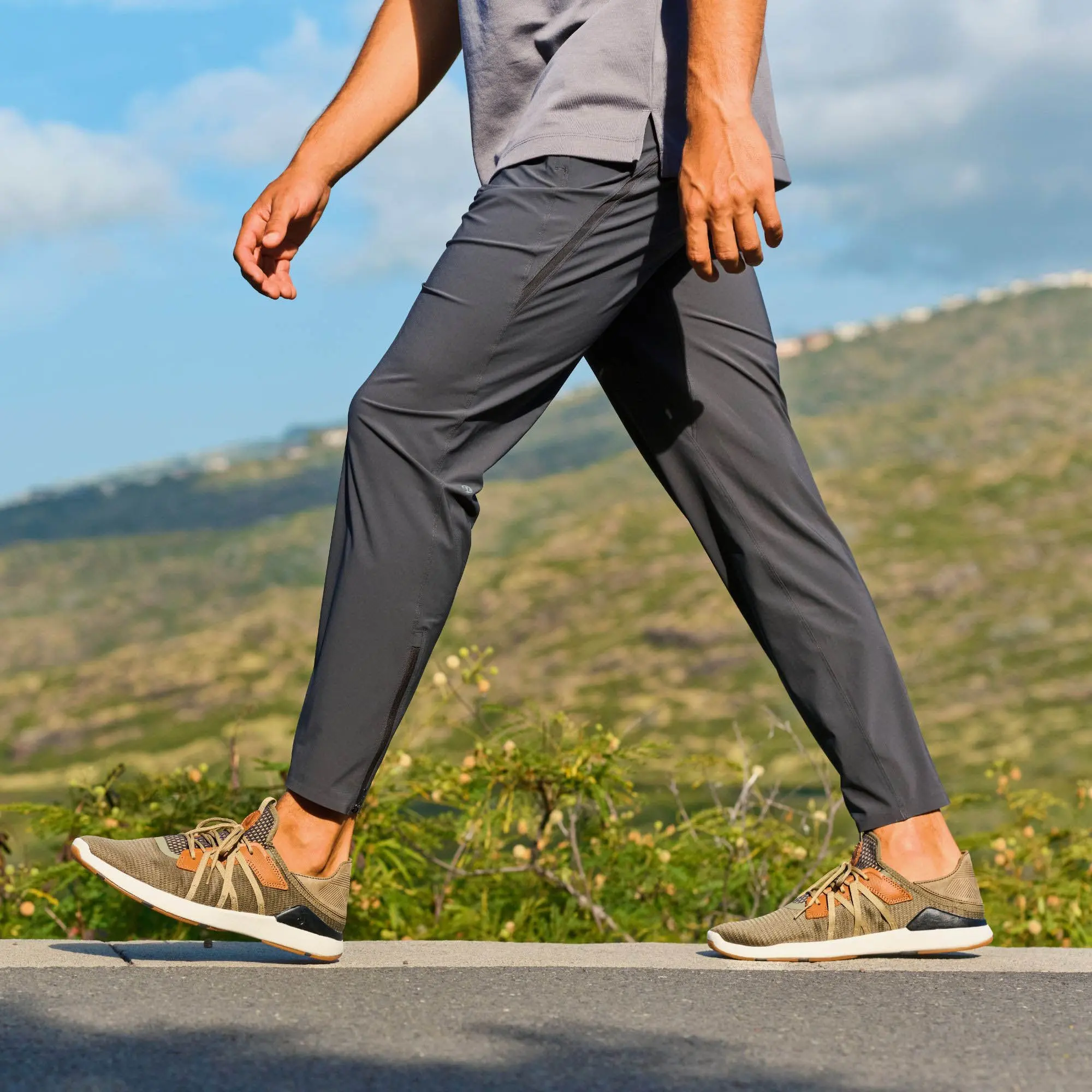 Mio L Men's Athletic Shoes - Hunter / Lava Rock - Image 2