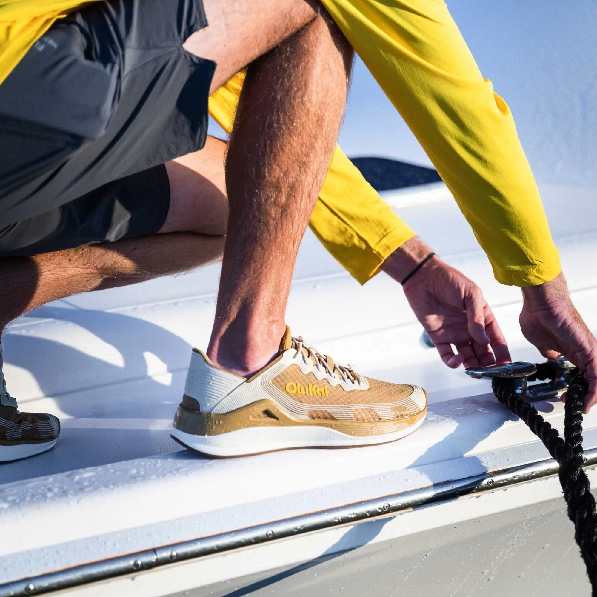 'Ahi Men's Water Boat Shoes - Tan / Tapa - Image 3