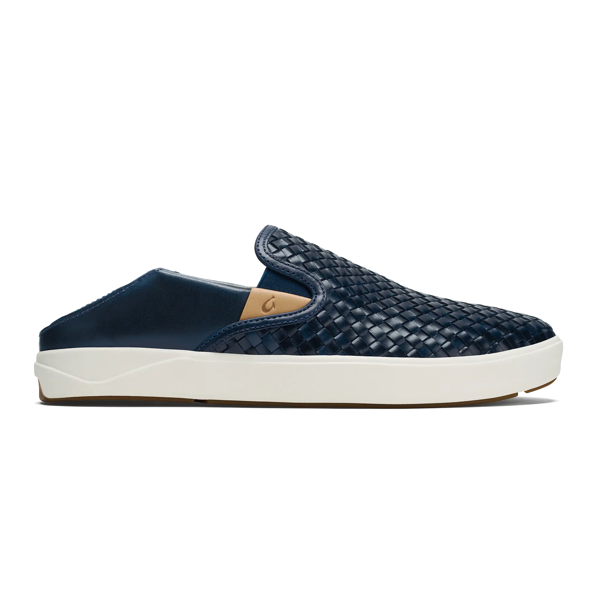 Lae'ahi Lauhala Men's Leather Slip-Ons - Trench Blue - Image 5