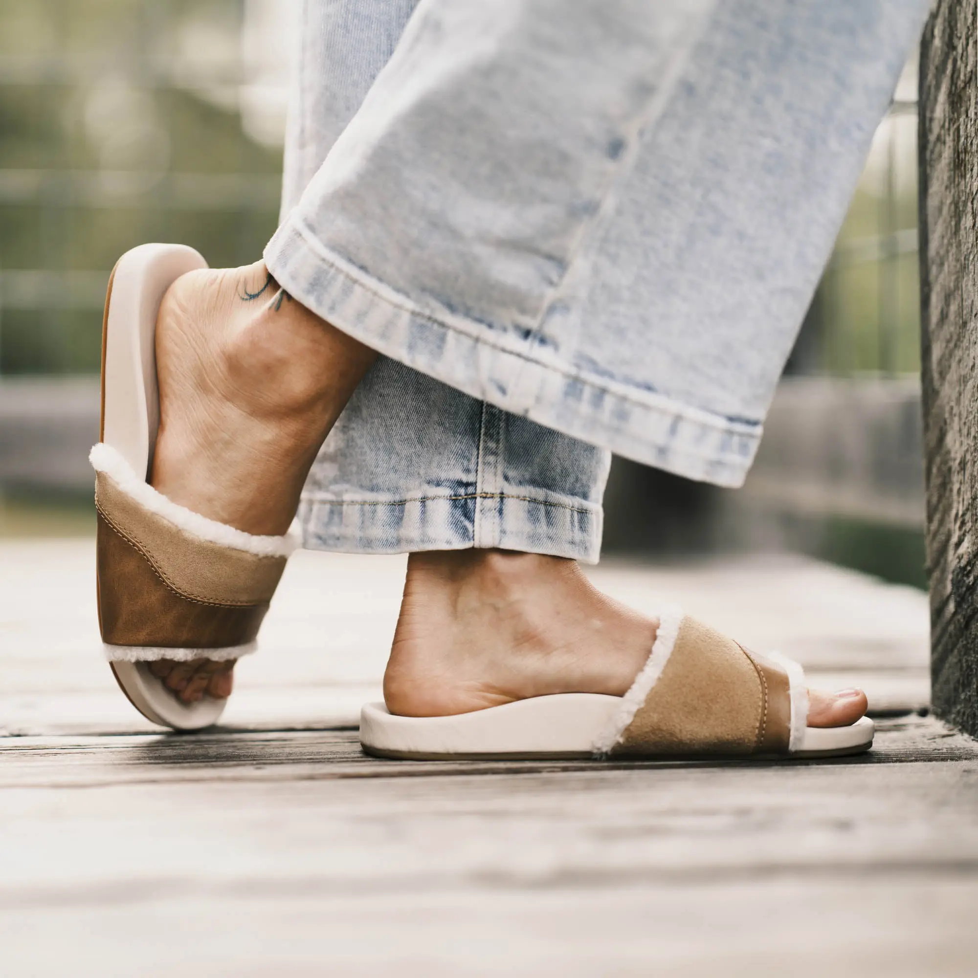 H 'ala Slide Women's Slide Slipper Sandals - Tan / Puka - Image 4