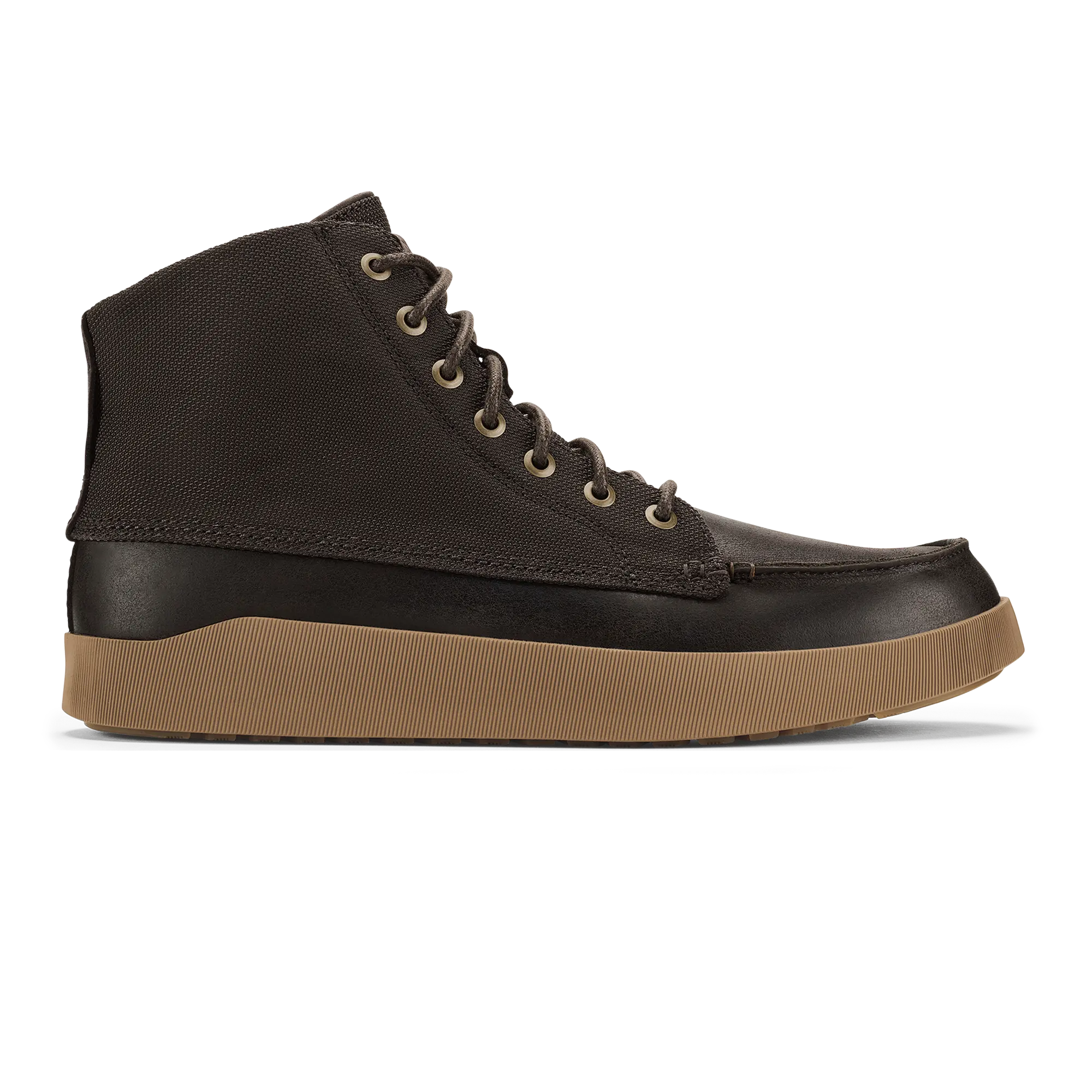 M  lina Men's Waterproof Leather Boots - Dark Wood