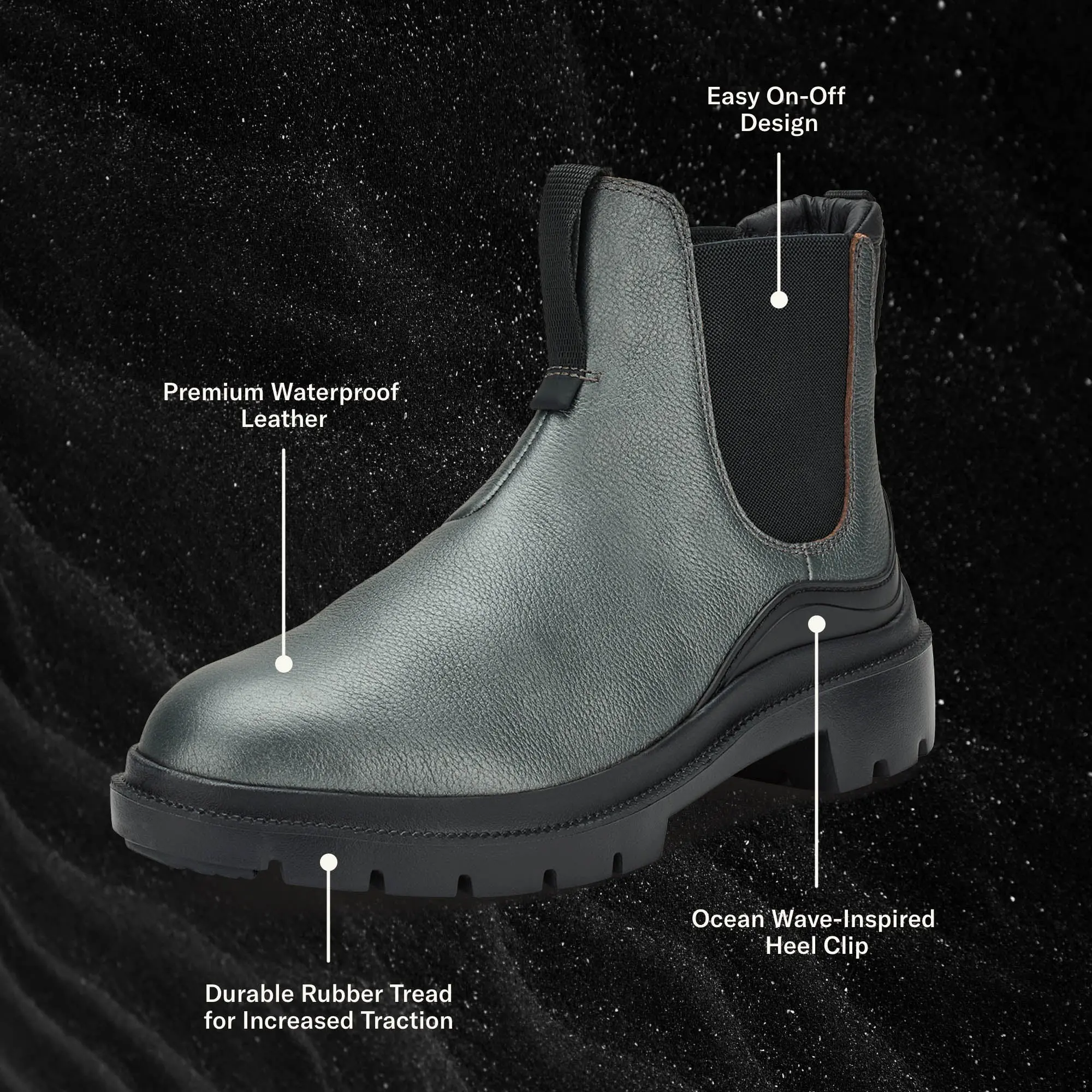 Hehi Women's Waterproof Leather Booties - Lava Rock - Image 3