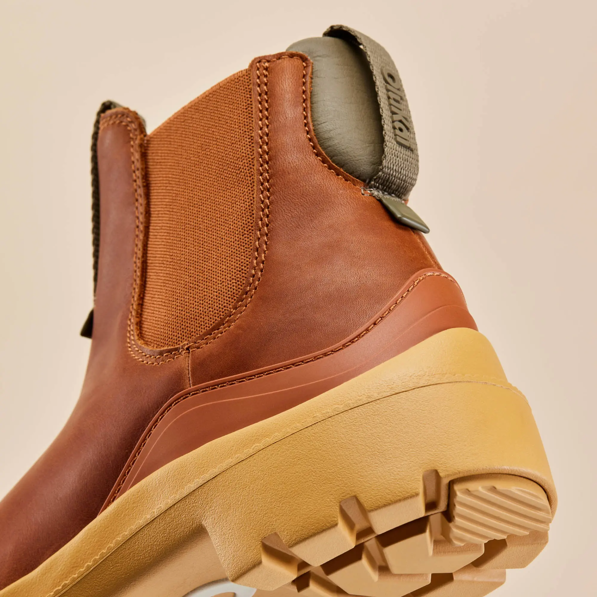 Hehi Women's Waterproof Leather Booties - Fox / Hunter - Image 7
