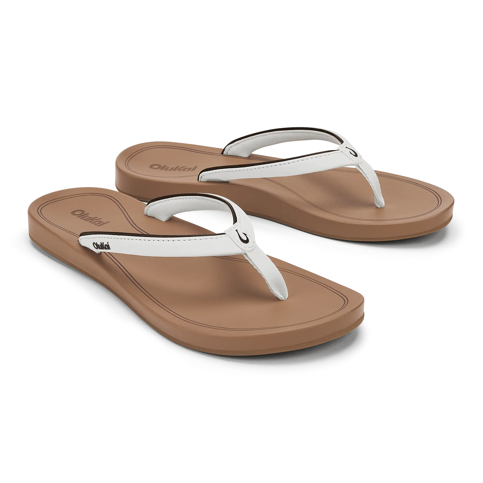'Uiki Women's Everyday Beach Sandals - White Sand / Almond - Image 2