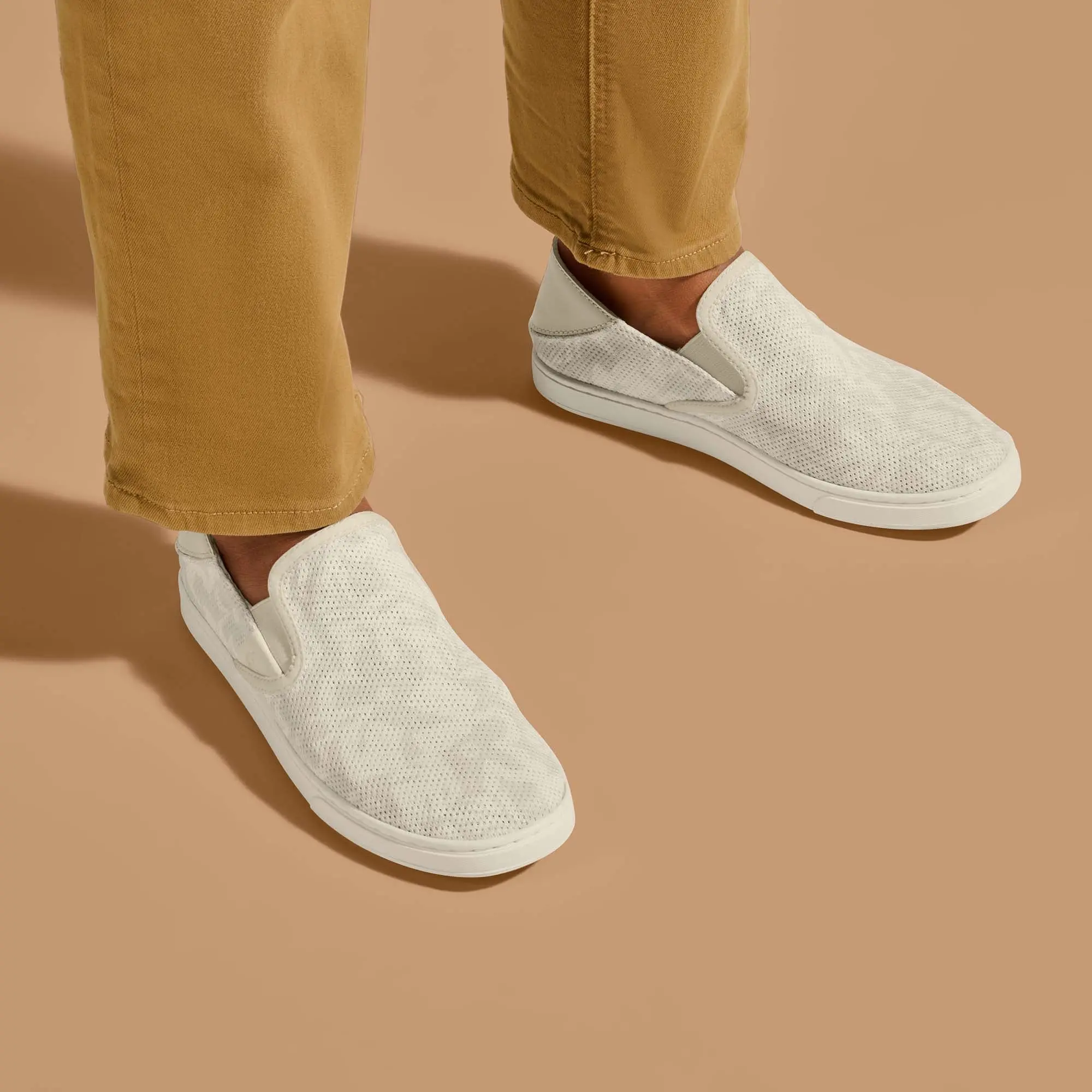 Pehuea Women's Breathable Slip-On Sneakers - Puka / White - Image 2