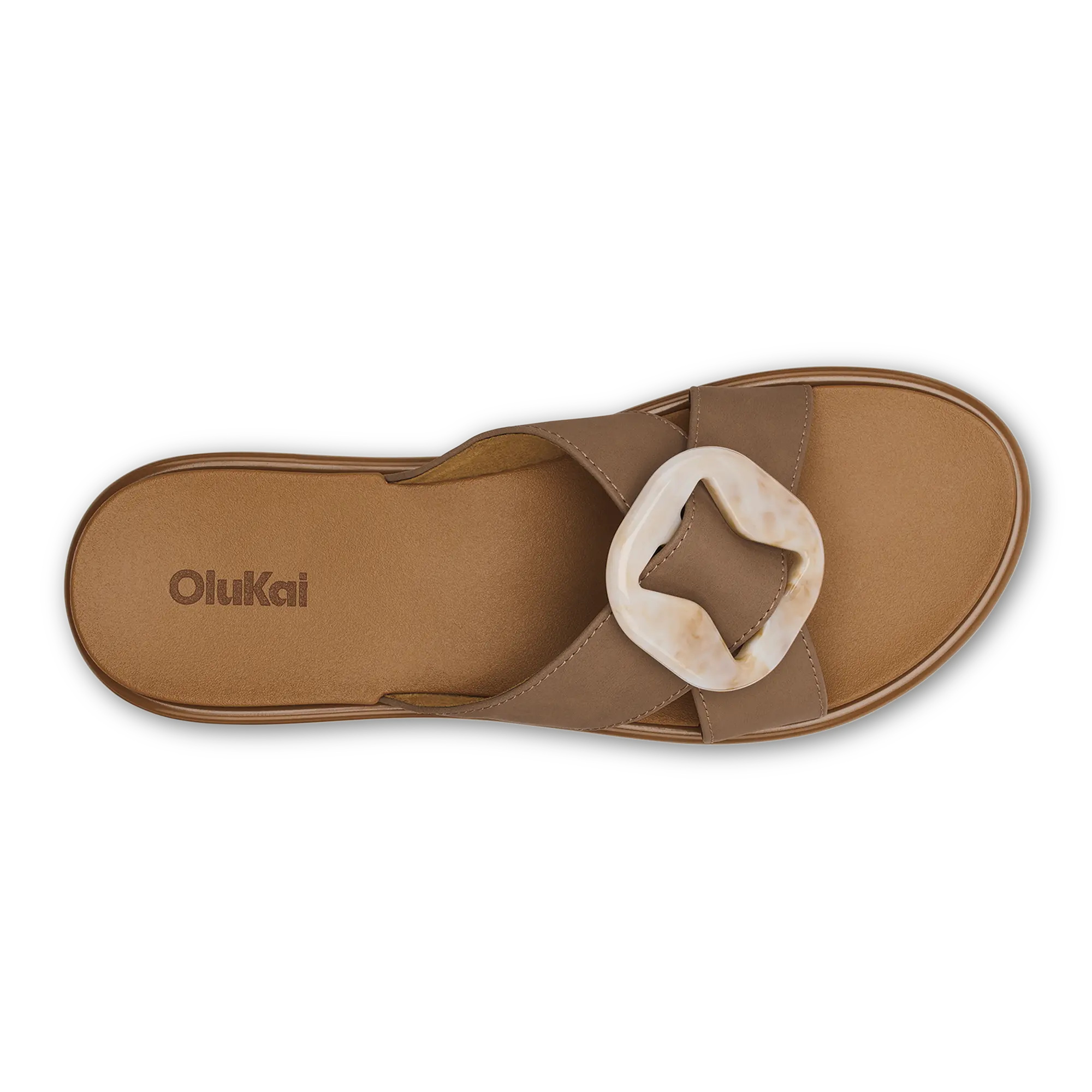 La'i Slide Women's Slide Beach Sandals - Tan - Image 5