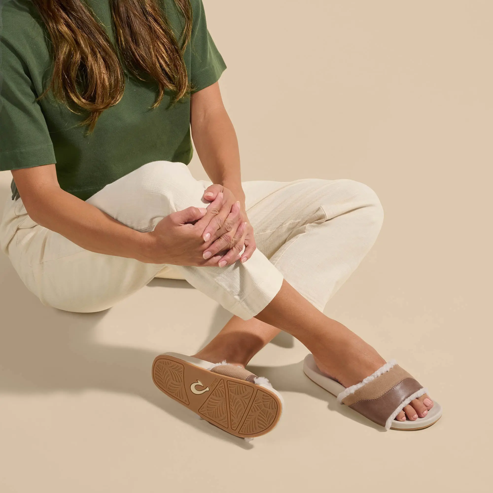 H 'ala Slide Women's Slide Slipper Sandals - Tan / Puka - Image 5