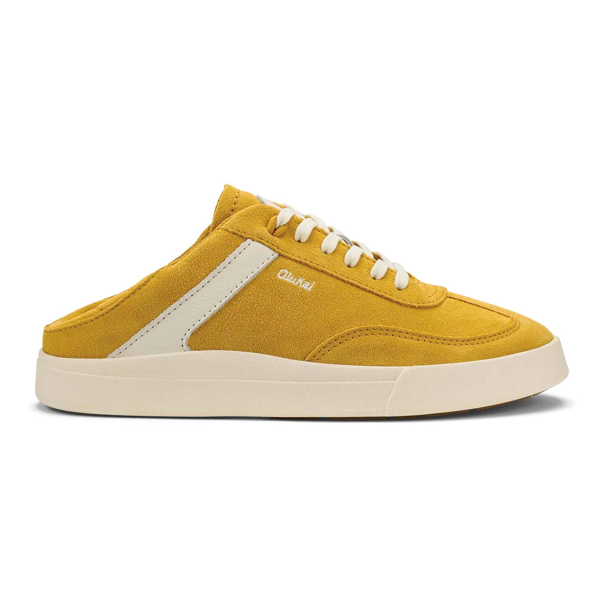 Ha 'upu Women's Leather Sneakers - Mustard / Off White - Image 4