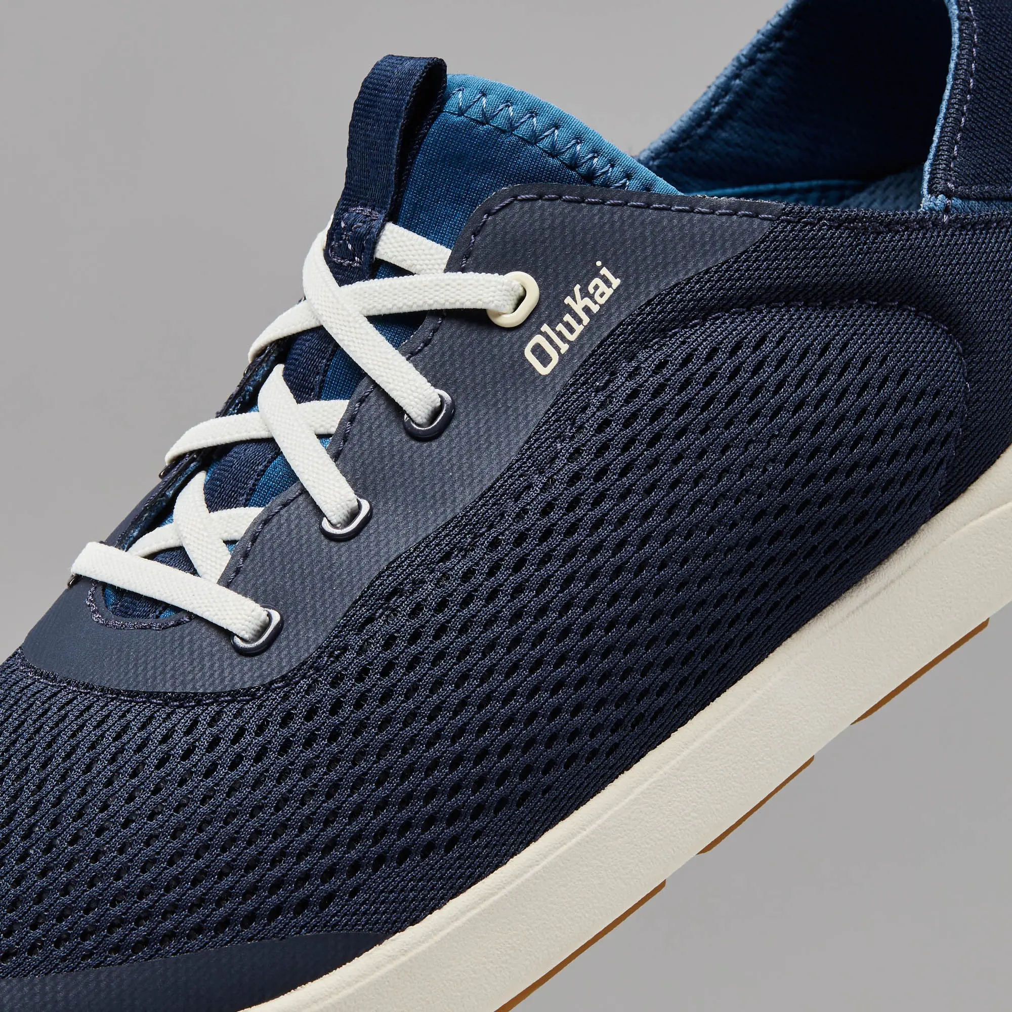 Moku Pae Men's Boat Shoes - Trench Blue / Off White - Image 3
