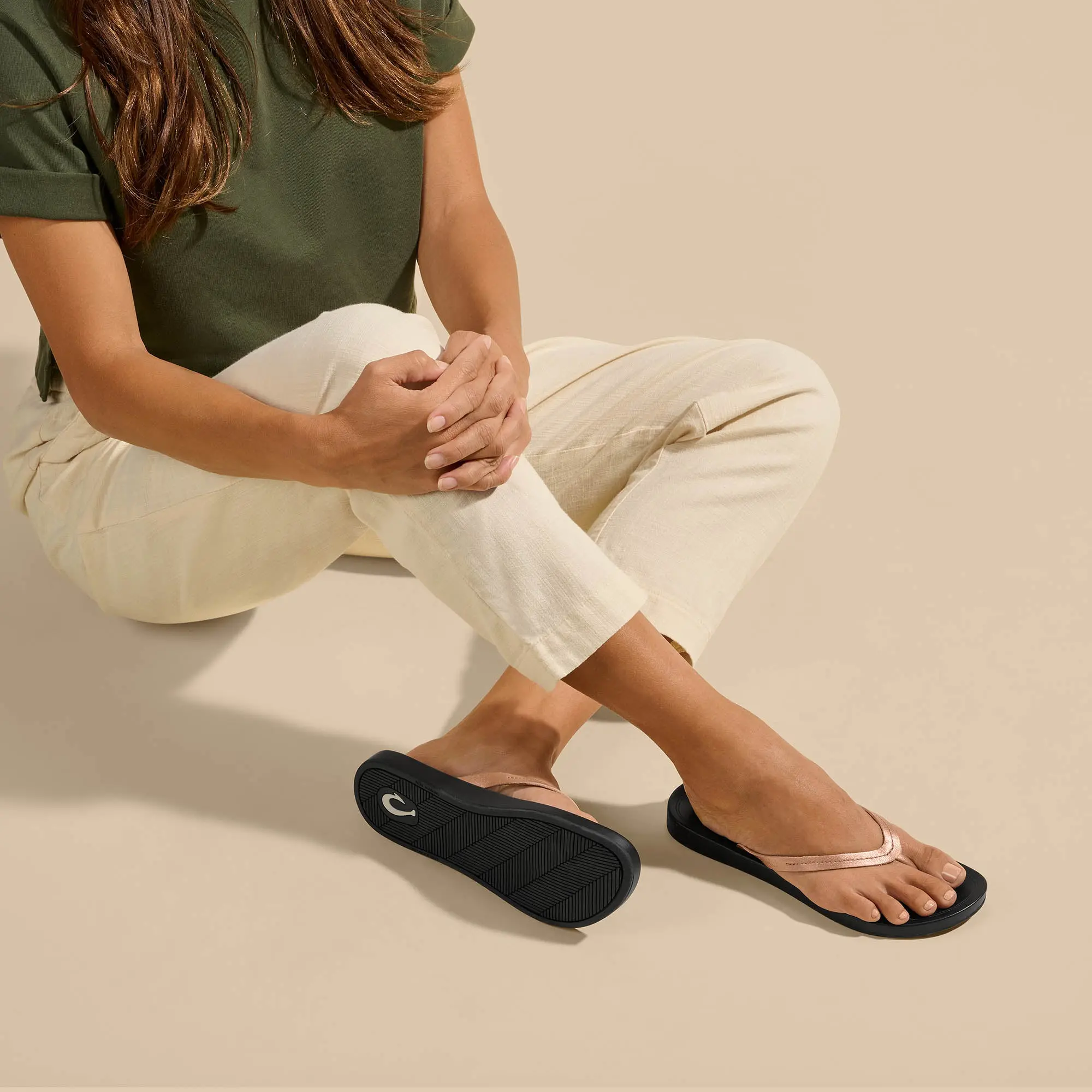 Lalahi Women's Leather Sandals - Copper / Lava Rock - Image 3