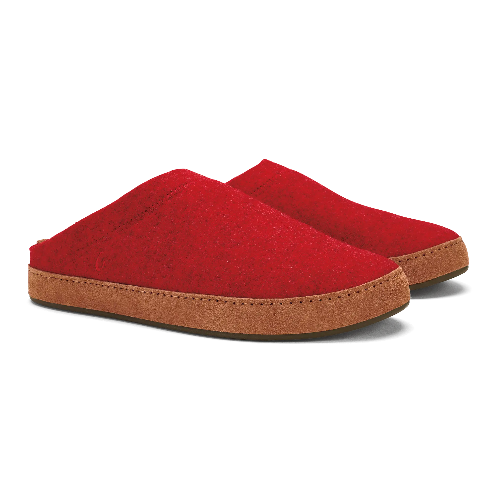 H mani Hulu Men's Wool Mule Slippers - Scarlet / Fox - Image 7