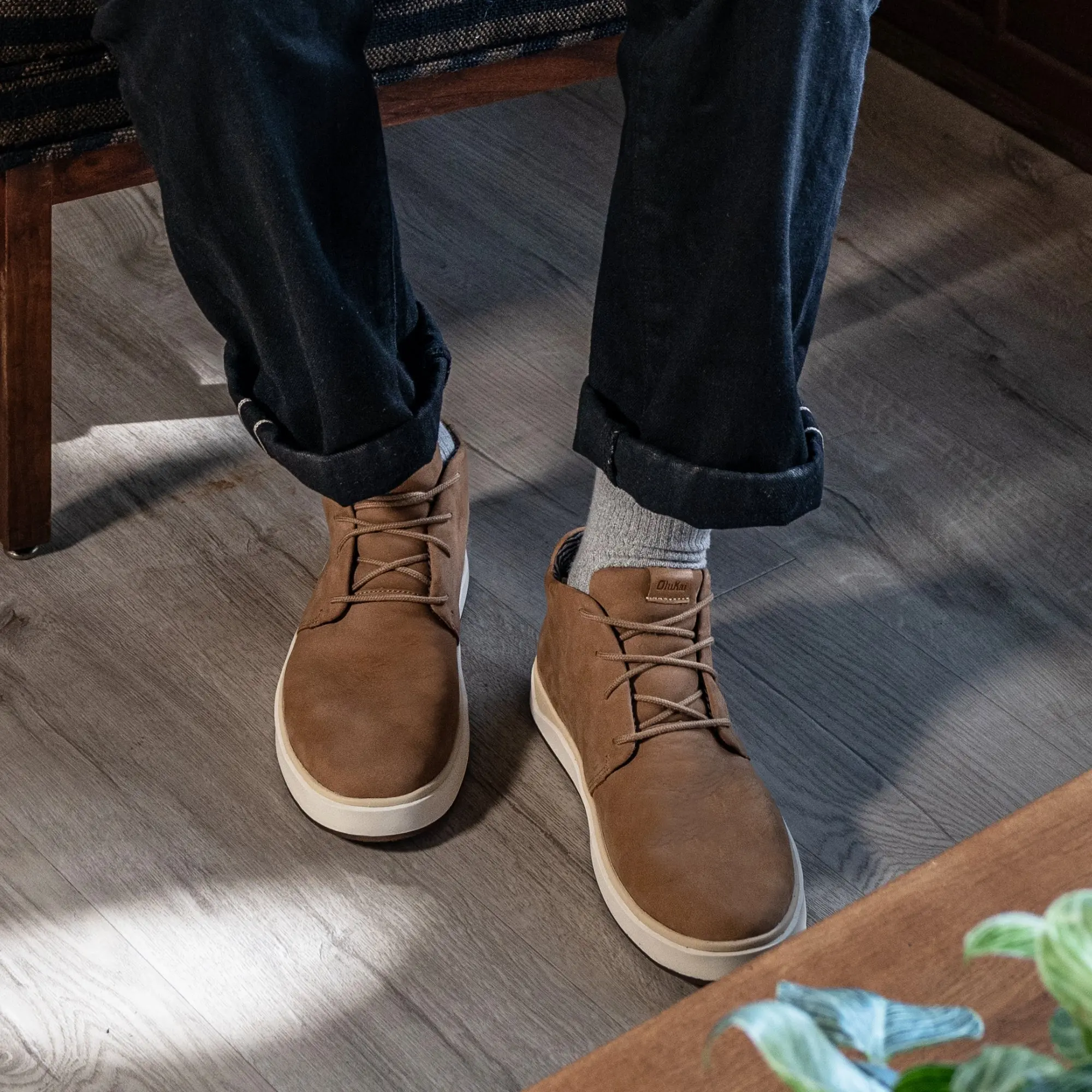 Papaku 'Ili Men's Waterproof Leather Boots- Tan - Image 2