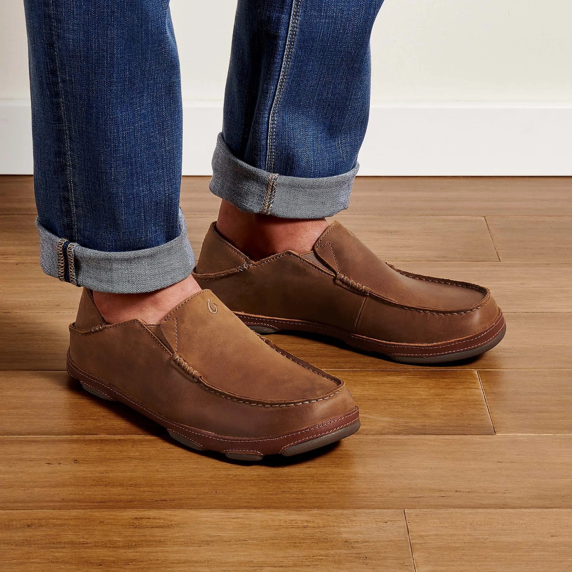 Molo Men's Leather Slip On Shoes - Ray / Toffee - Image 2