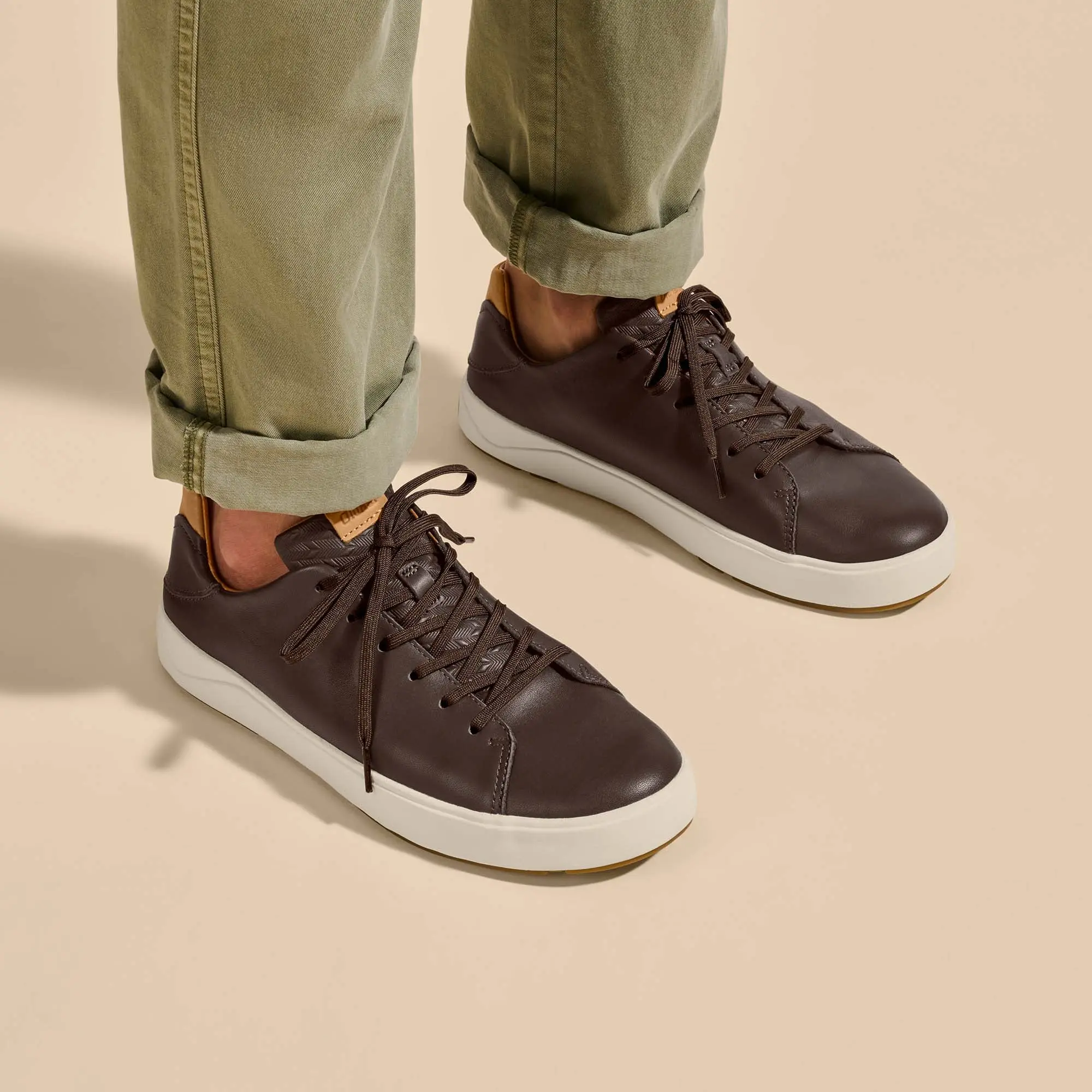 Lae'ahi L 'Ili Men's Leather Sneakers - Dark Java - Image 2