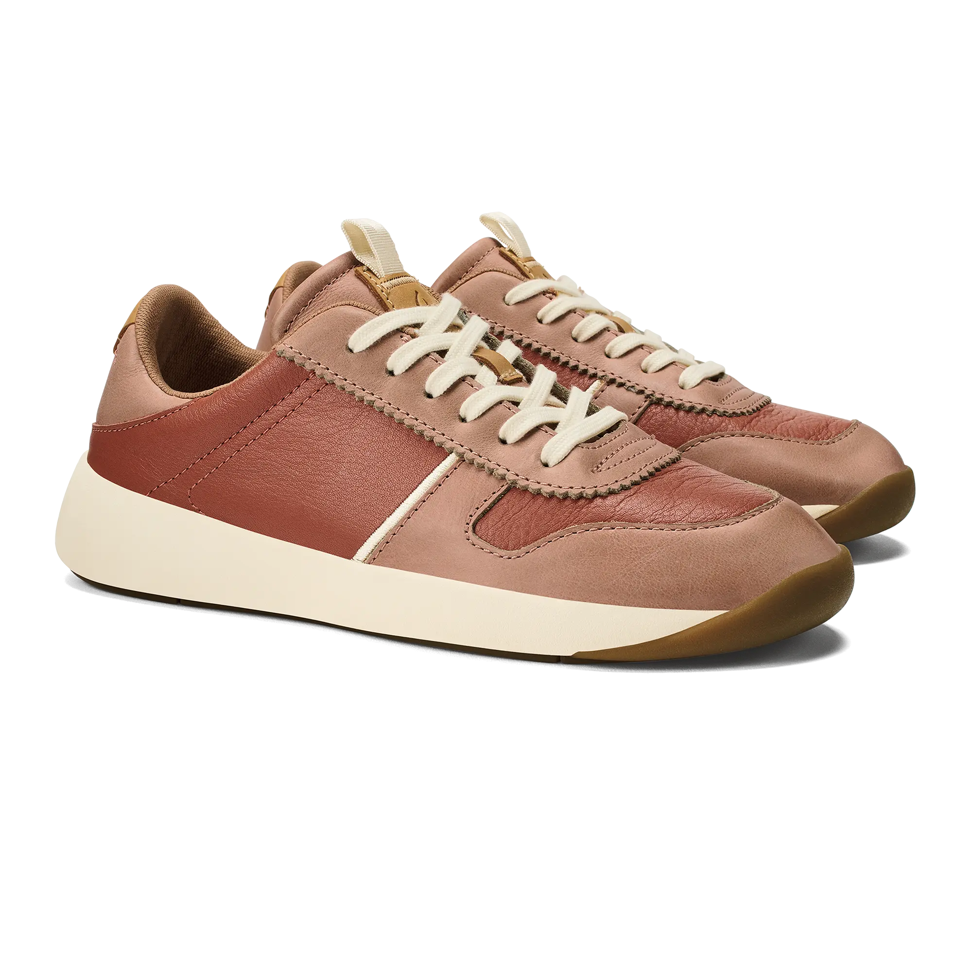 Kaulele Women's Leather Sneakers - Cedarwood / Cork - Image 6