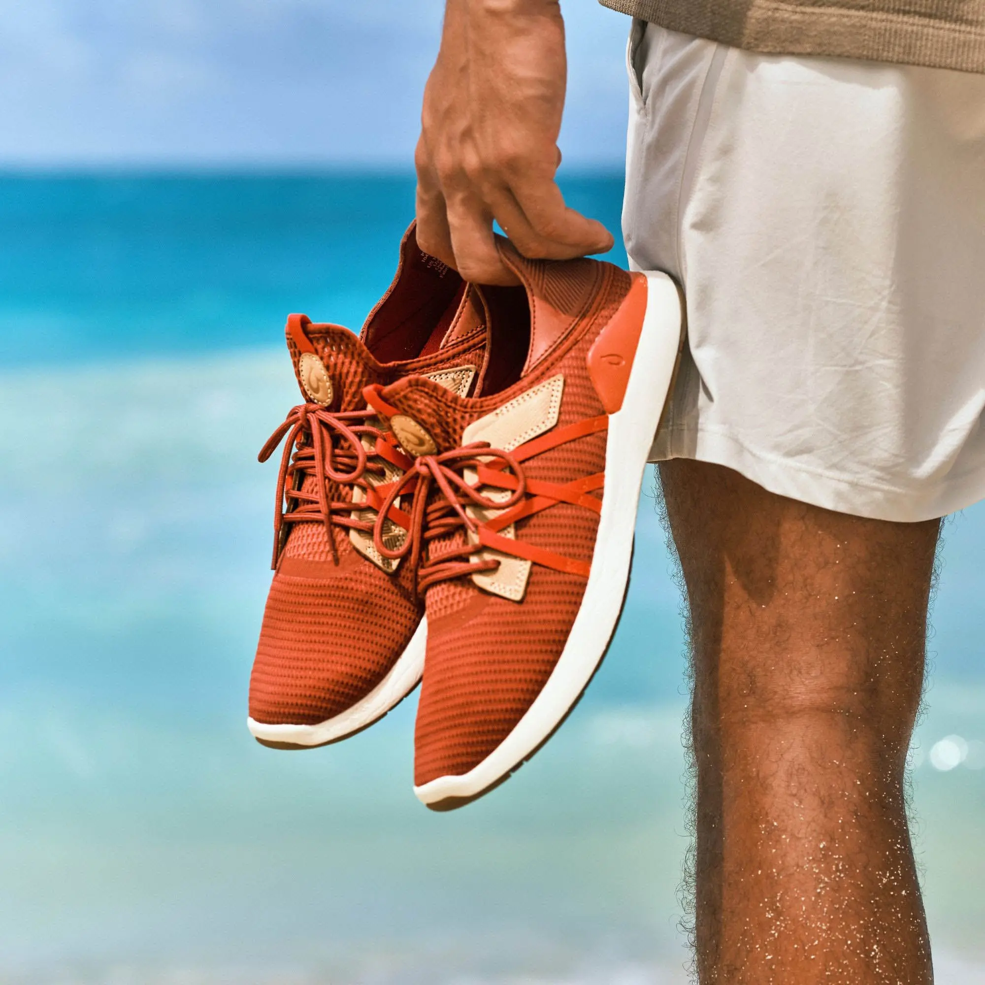 Mio L Men's Athletic Shoes - Dark Rust / Flame - Image 4