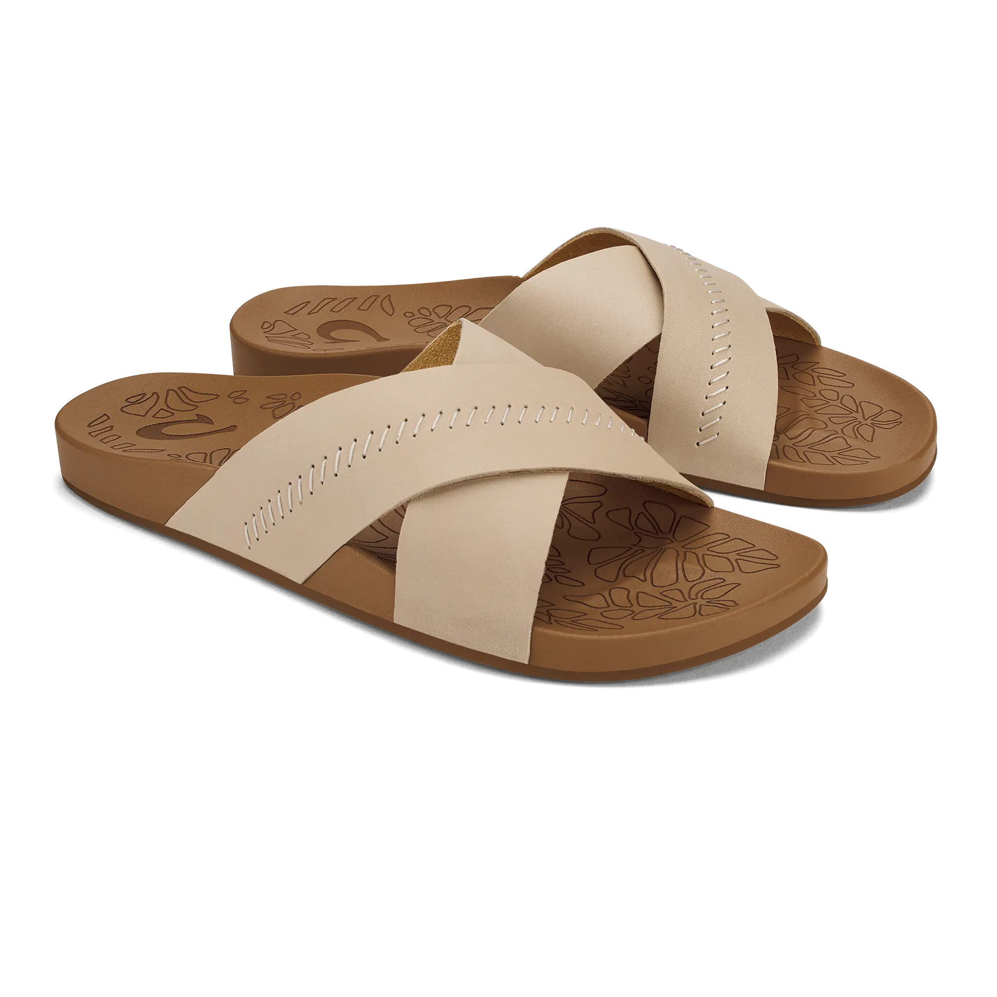 Kipe'a 'Olu Women's Slide Sandals - Puka / Tan - Image 2