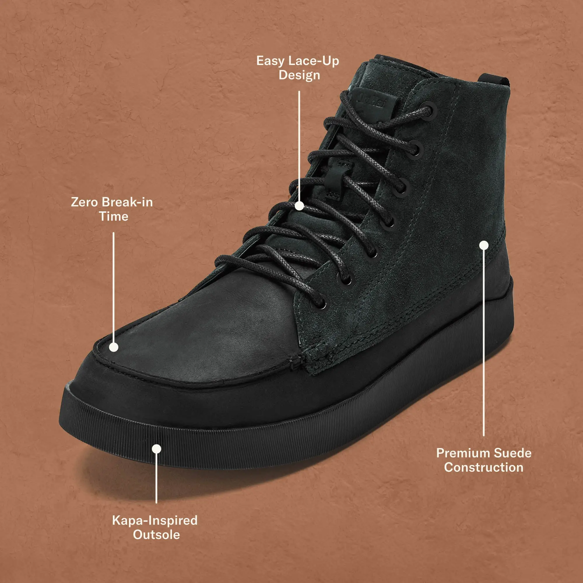 M lina Suede Men's Leather Boots - Lava Rock - Image 4