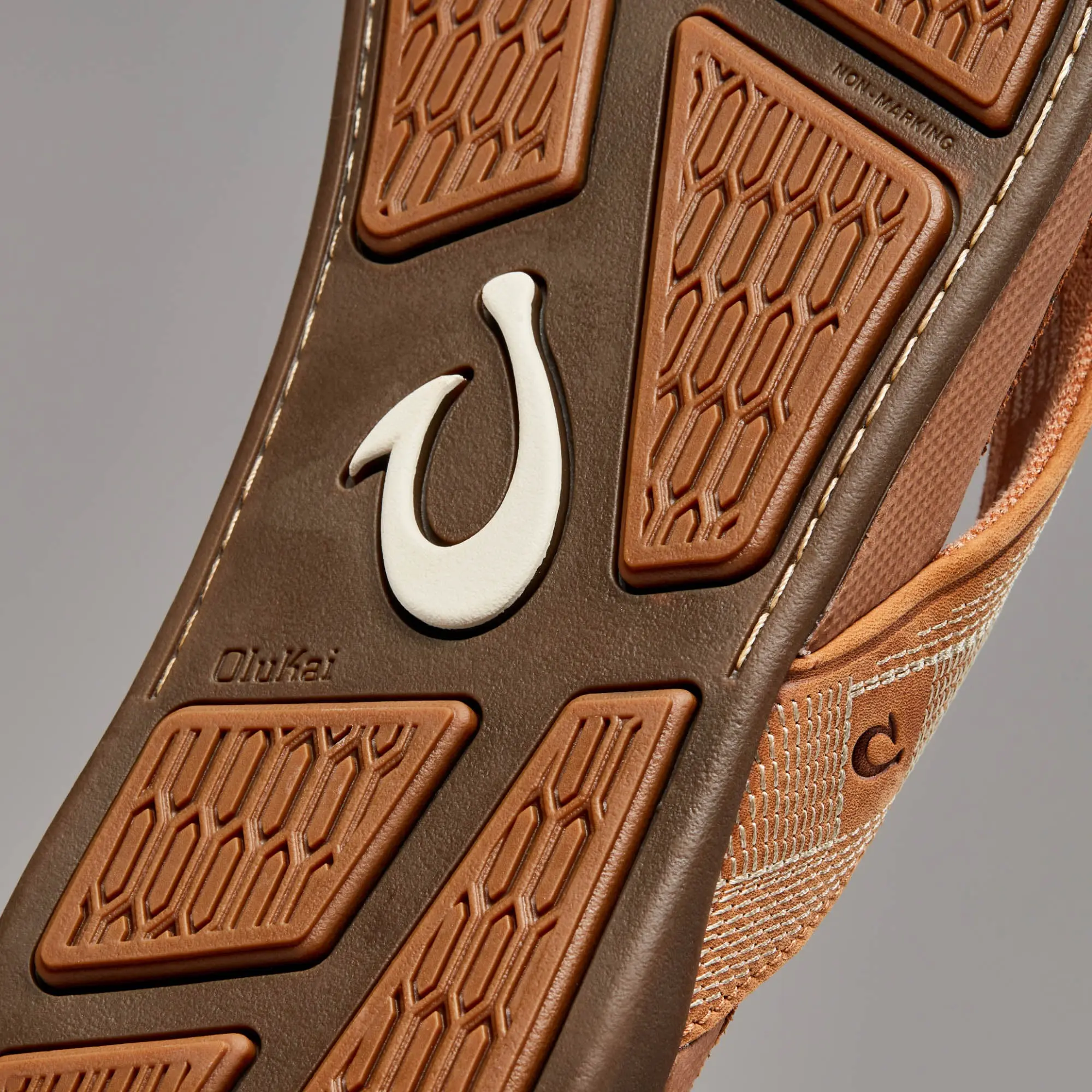 Tuahine Men's Waterproof Leather Beach Sandals - Toffee - Image 10