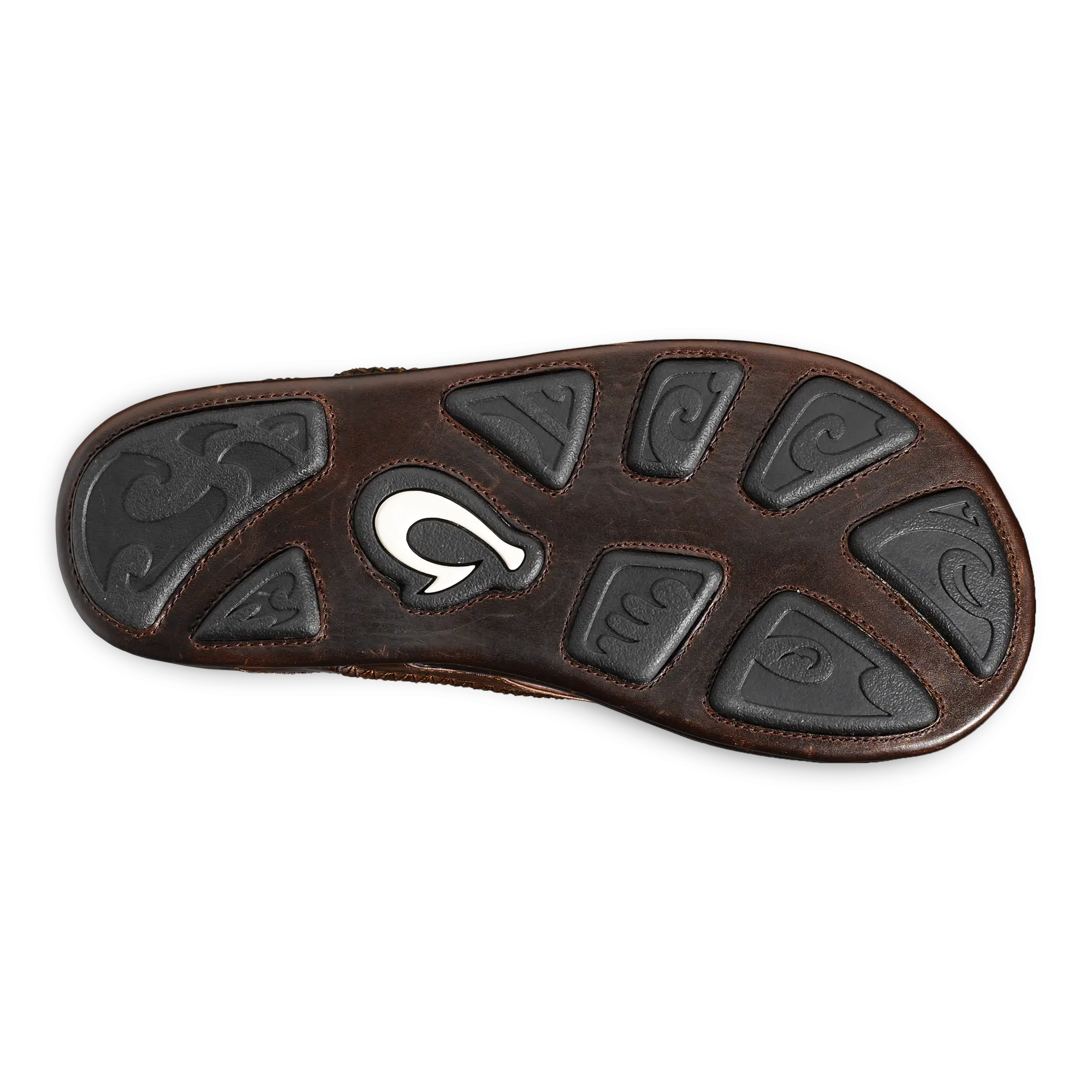 Mea Ola Men's Leather Beach Sandals - Dark Java - Image 11
