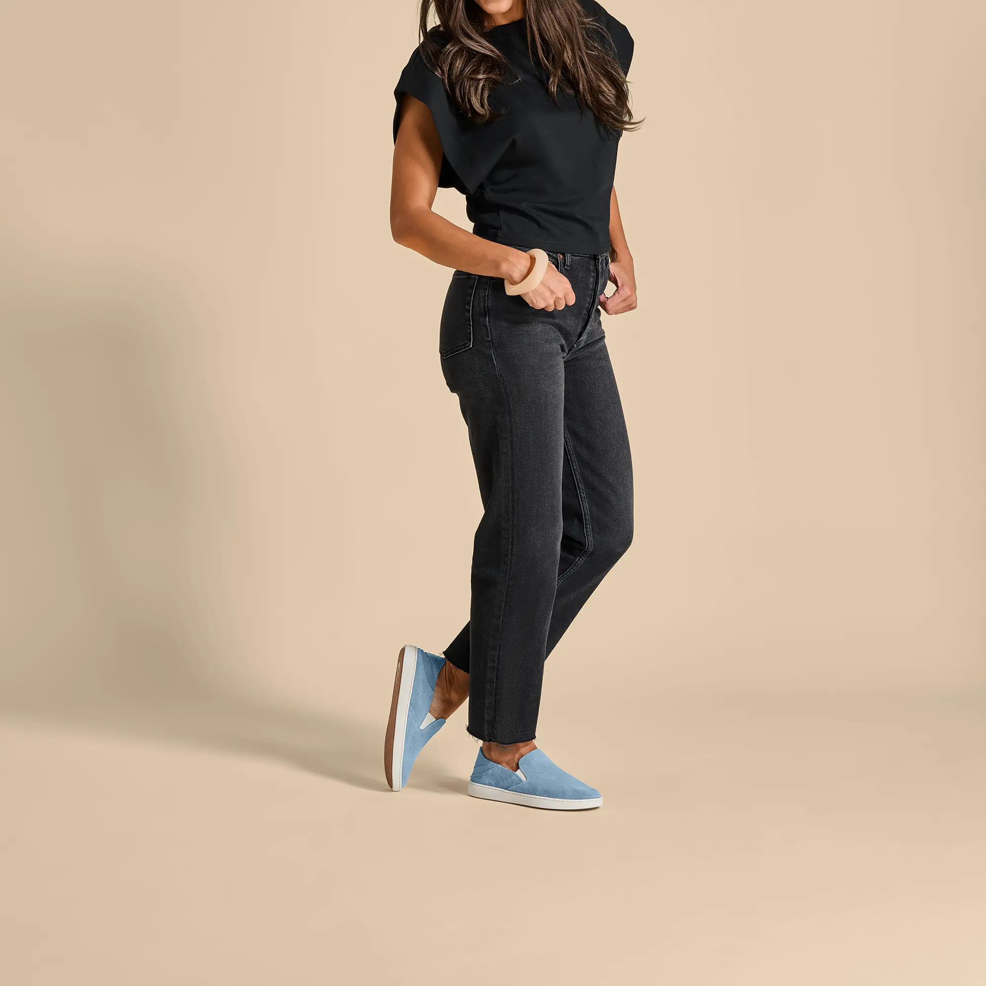 Pehuea Luxe Women's Suede Sneakers - Blissful Blue - Image 7