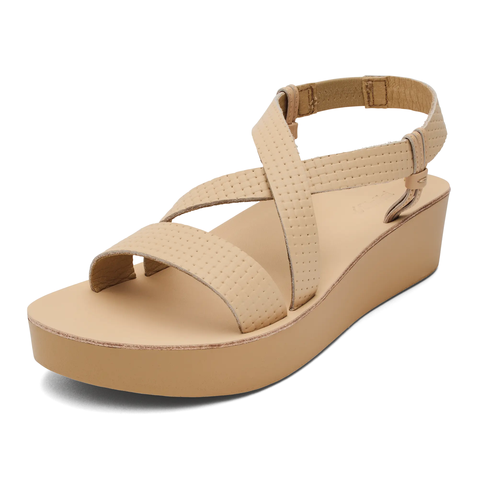' nohi Strappy Women's Leather Sandals - Warm Beige - Image 5