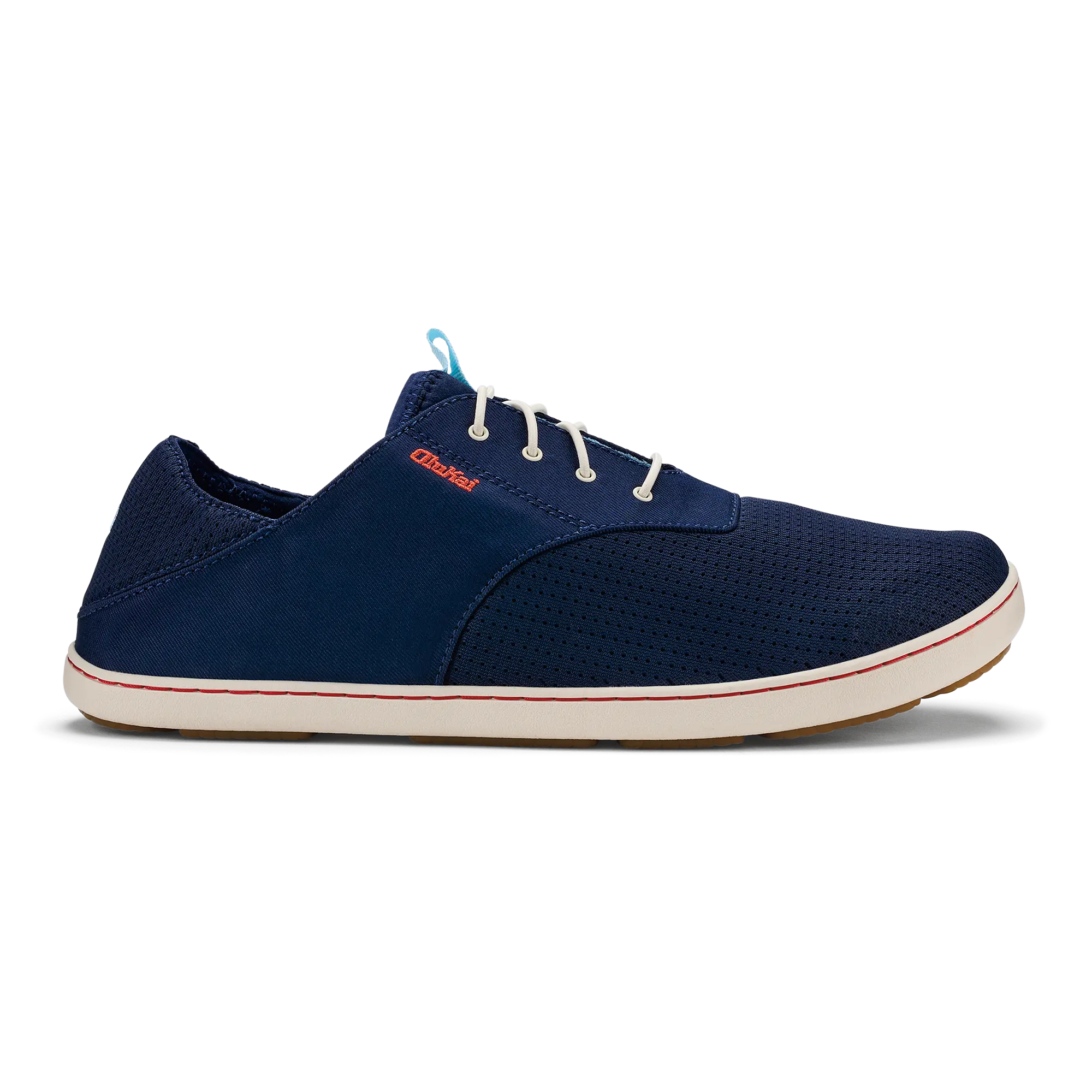 Nohea Moku Men's Boat Shoes - Deepest Depths / White Sand
