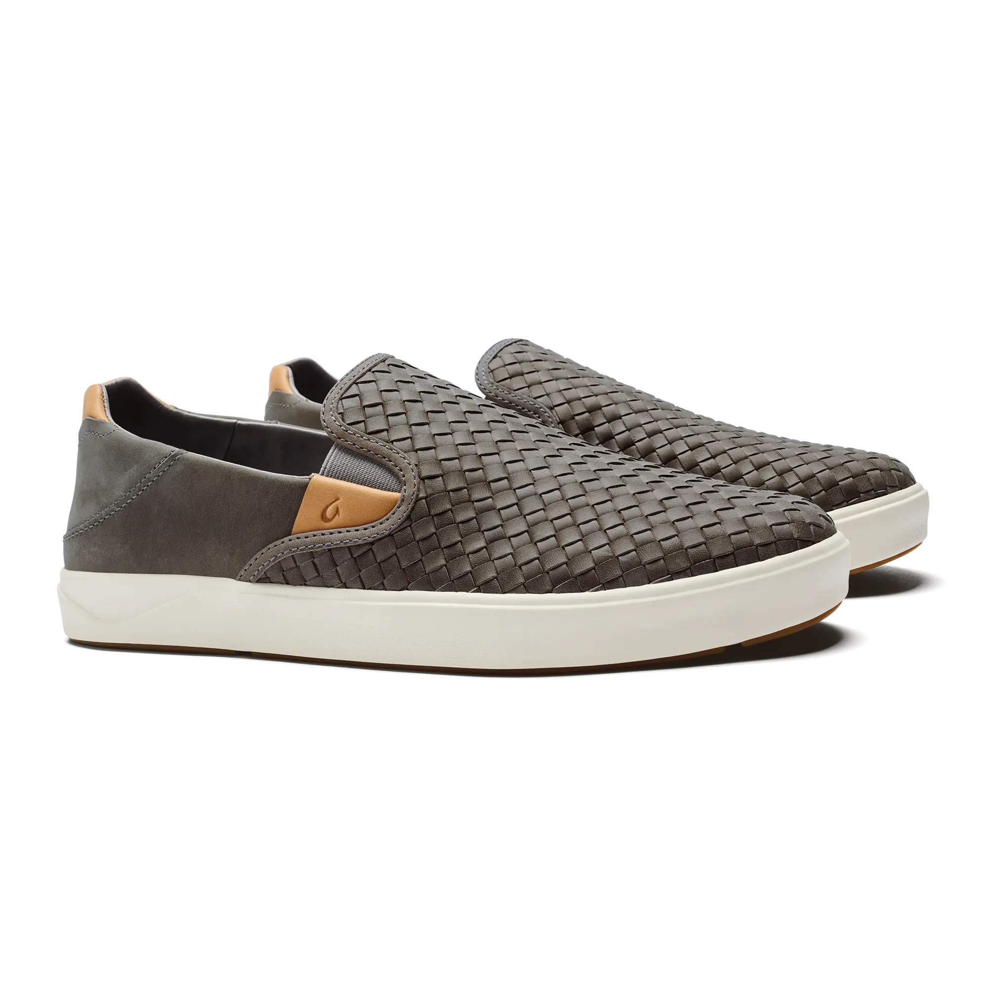 Lae'ahi Lauhala Men's Leather Slip-On Sneakers - Ash - Image 6