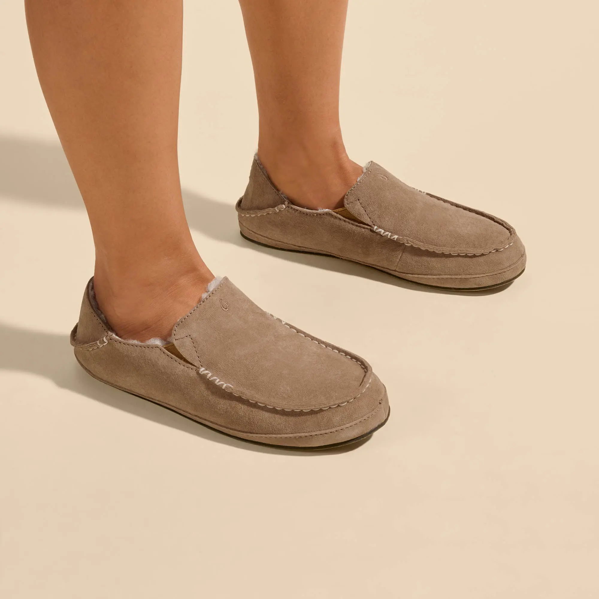 Nohea Women's Leather Slippers - Tan - Image 2