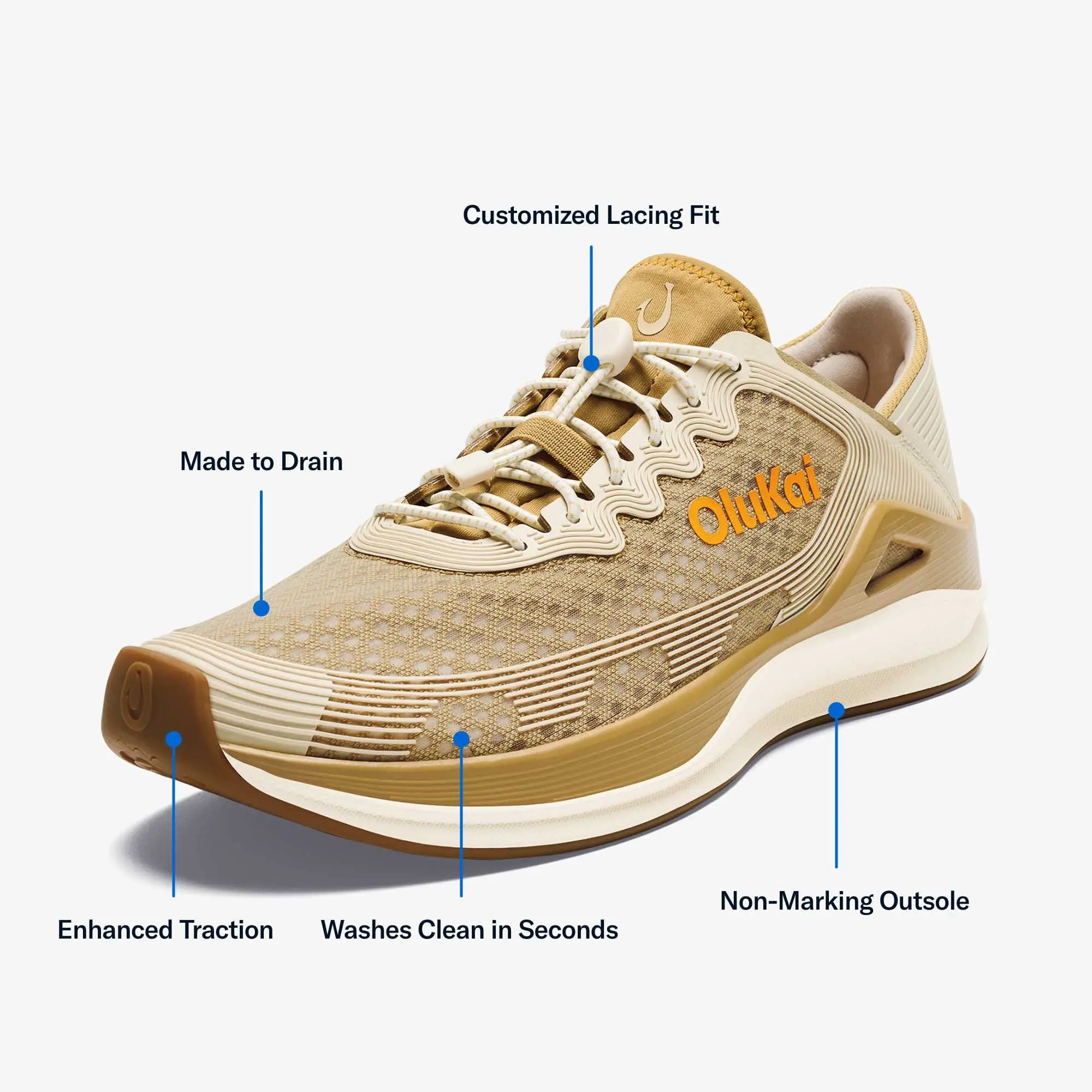 'Ahi Men's Water Boat Shoes - Tan / Tapa - Image 4
